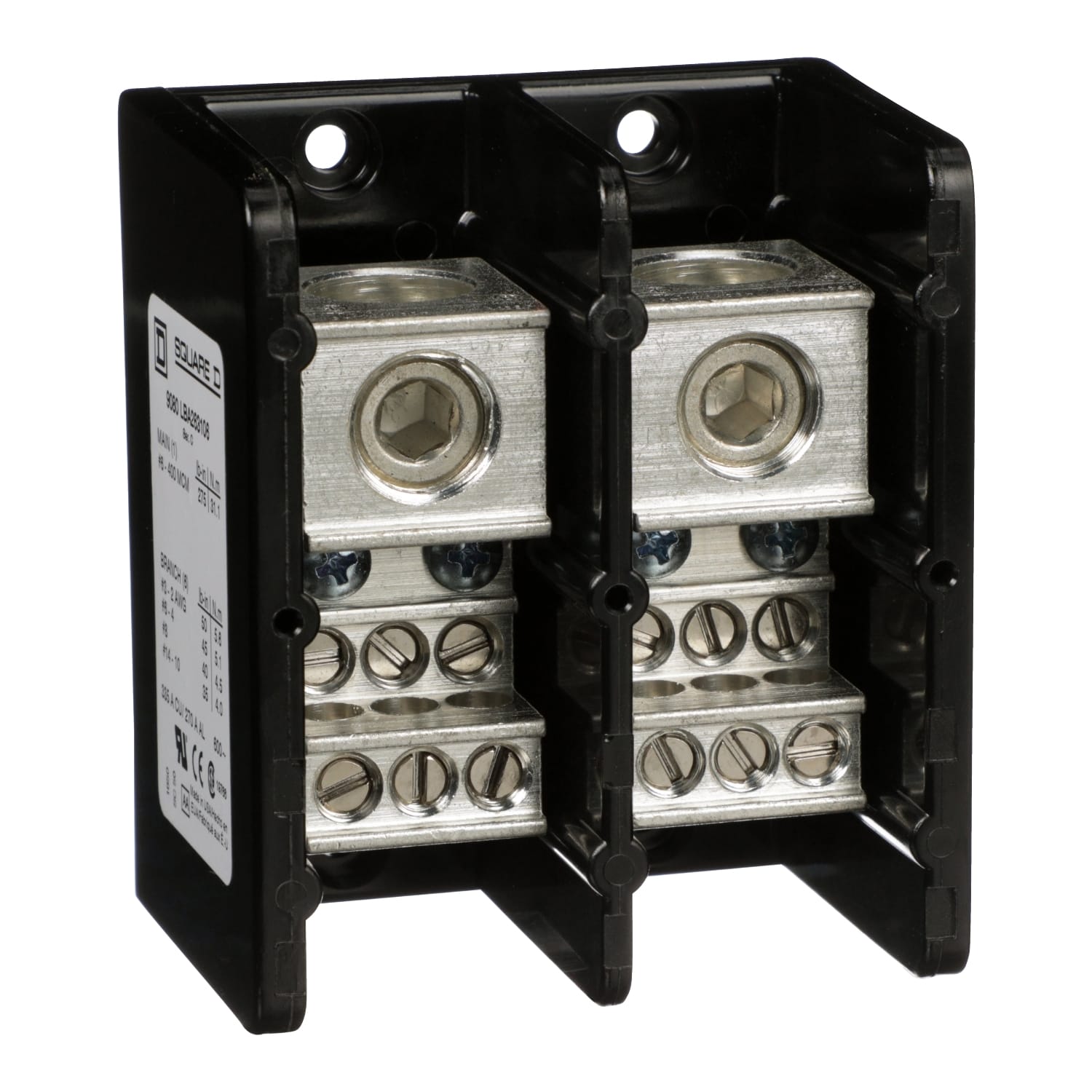 SCHNEIDER ELECTRIC - Blocco di distribuzione alimentazione 600 V 335 A T-LB