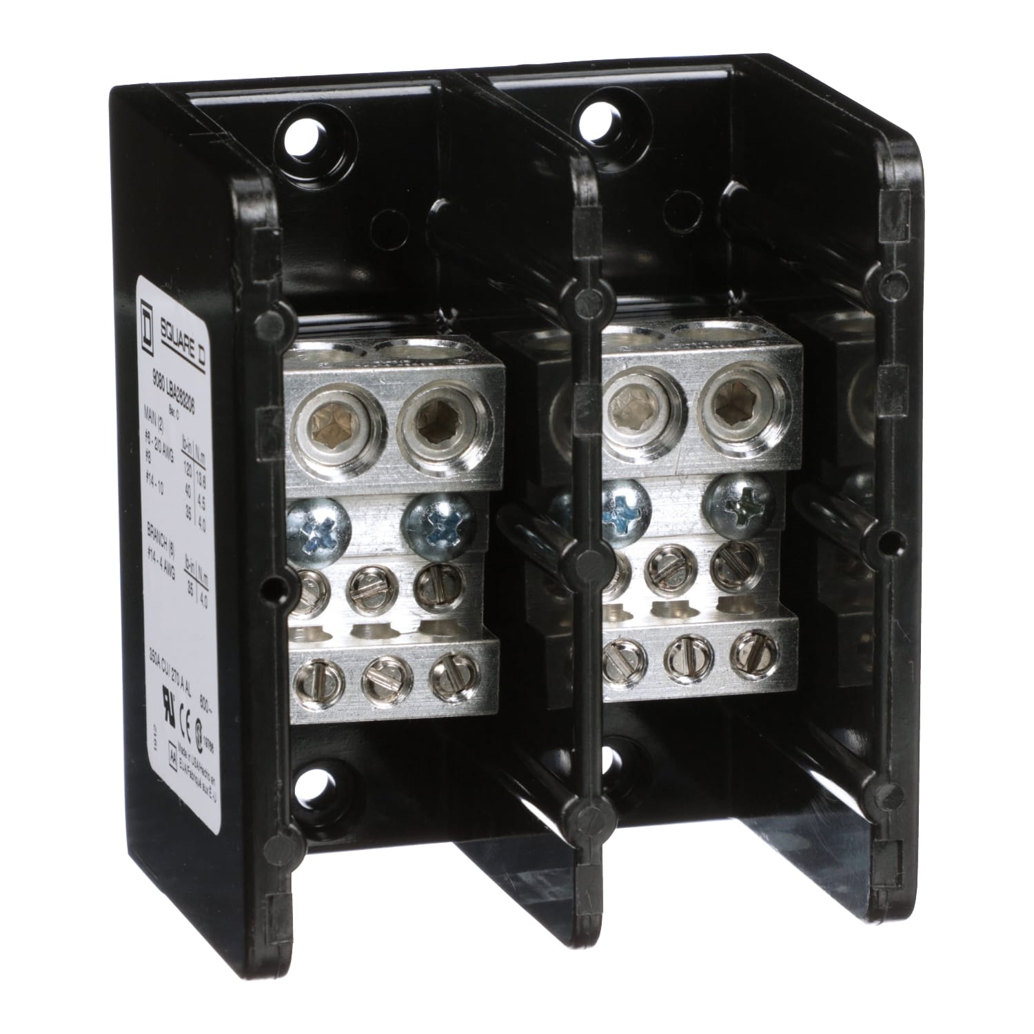 SCHNEIDER ELECTRIC - Blocco di distribuzione alimentazione 600 V 350 A T-LB