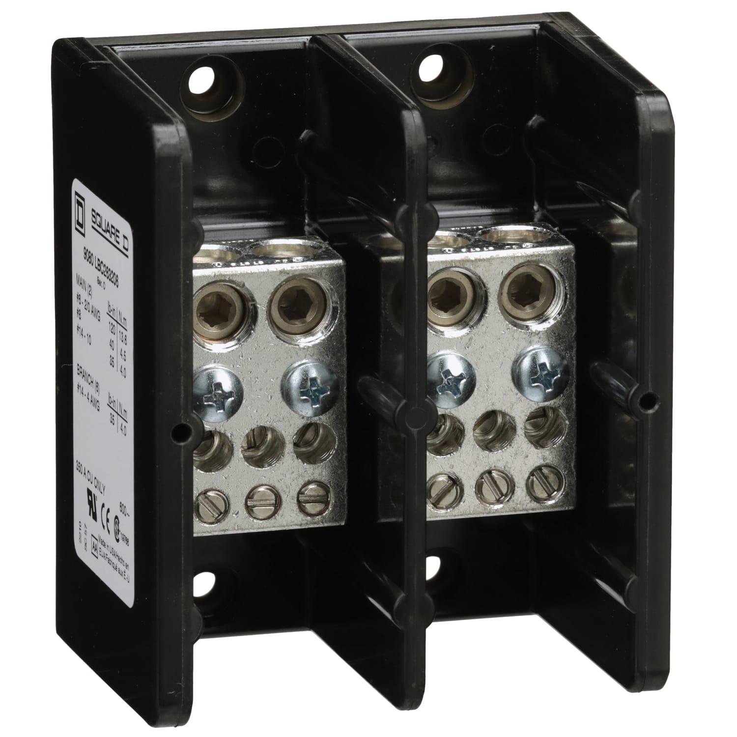 SCHNEIDER ELECTRIC - Blocco di distribuzione alimentazione 600 V 350 A