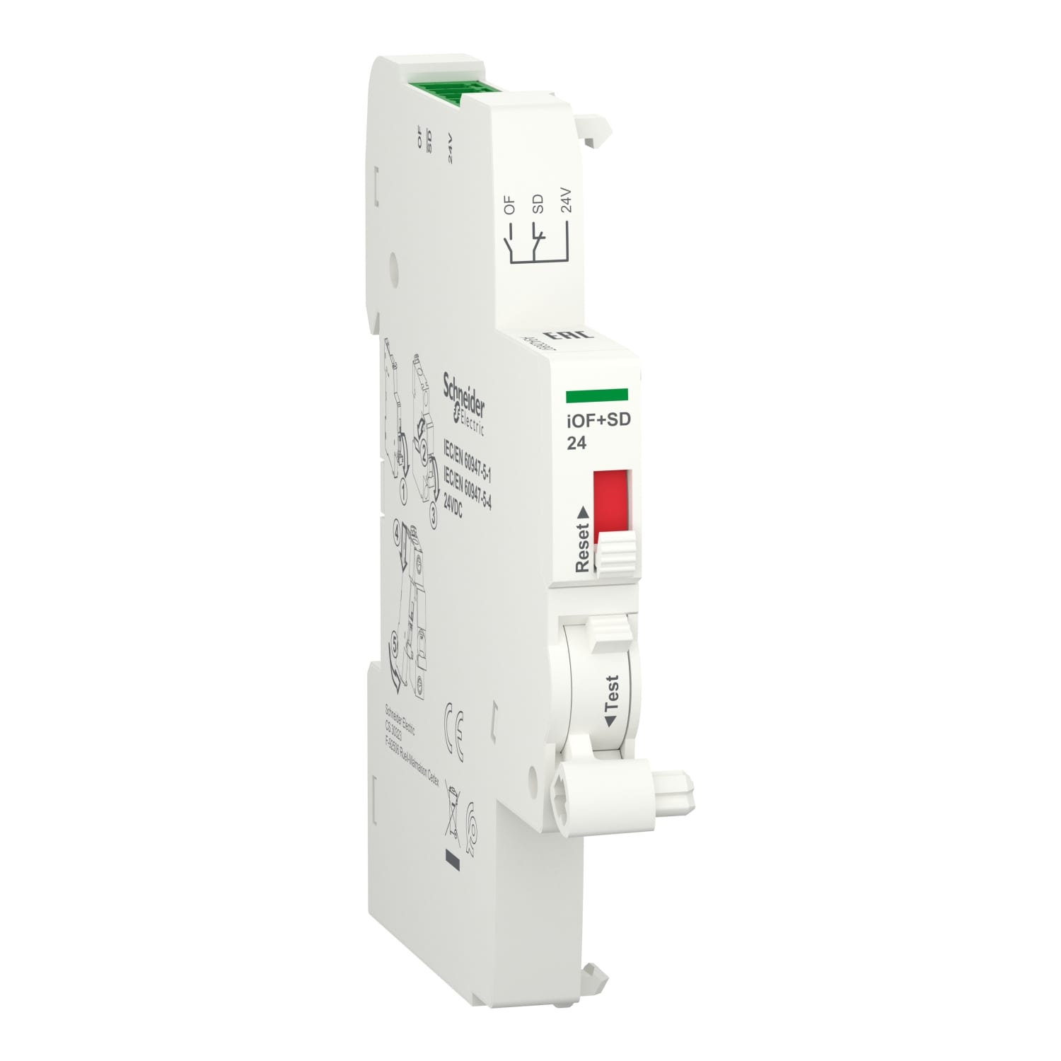 SCHNEIDER ELECTRIC - Contatto segnalazione aperto-chiuso 24Vcc iOF+SD24 con Ti24