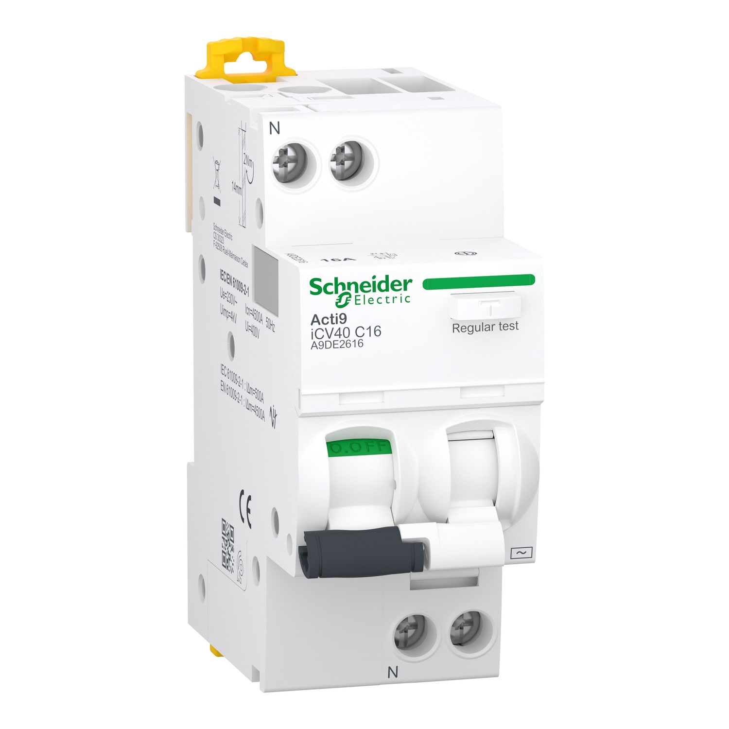SCHNEIDER ELECTRIC - Interruttore magnetotermico differenziale iCV40a 1P+N C 16A 30mA Tipo AC