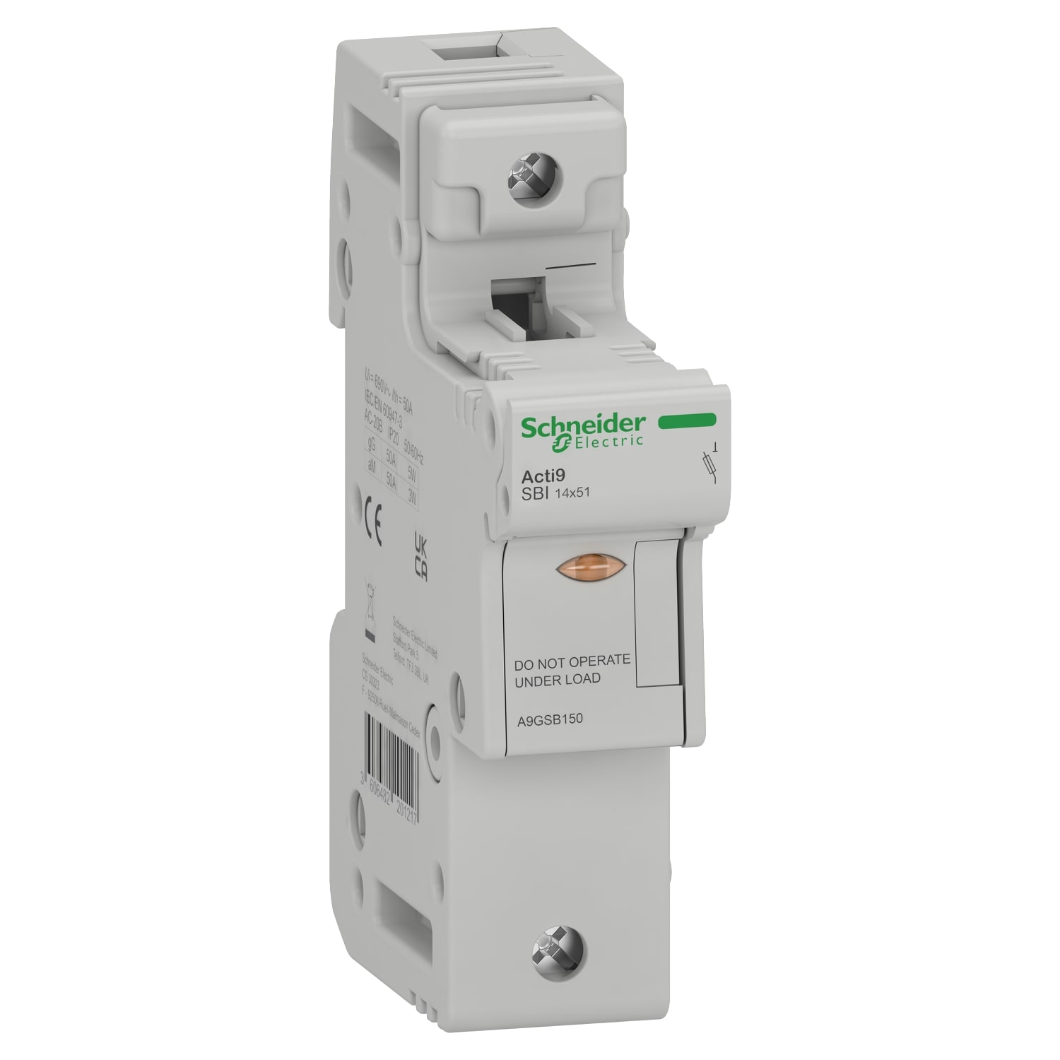 SCHNEIDER ELECTRIC - Sezionatore, Acti9 SBI, 1P, 50 A, per fusibile 14 x 51 mm