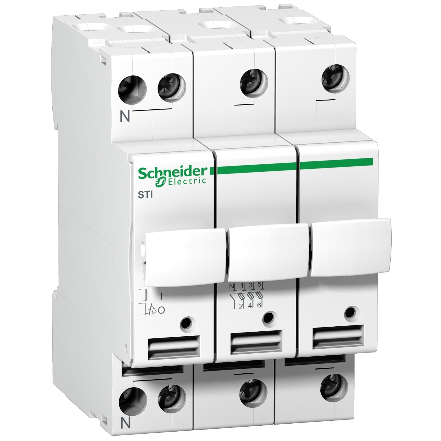 SCHNEIDER ELECTRIC - Base portafusibile STI - 3P+N - 10.3x38 - 500 Vca