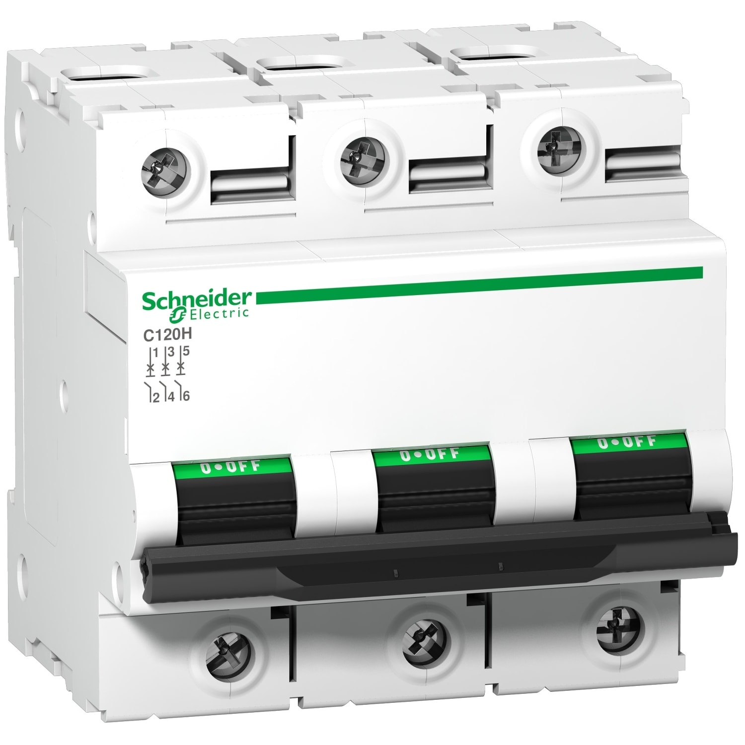 SCHNEIDER ELECTRIC - Interruttore magnetotermico (MCB), Acti9 C120H, 3P, 80A, curva C, 15000A (CEI EN 60898-1), 15kA (CEI EN 60947-2)