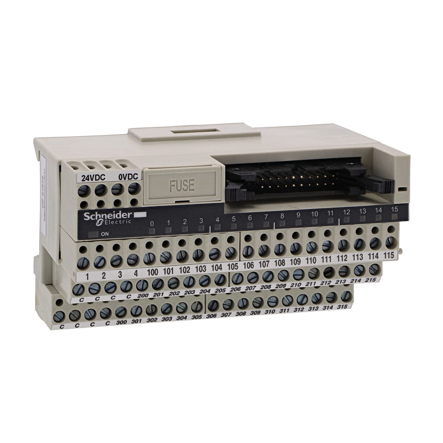 SCHNEIDER ELECTRIC - Sottobase di connessione passiva ABE7 - 16 input o output - LED