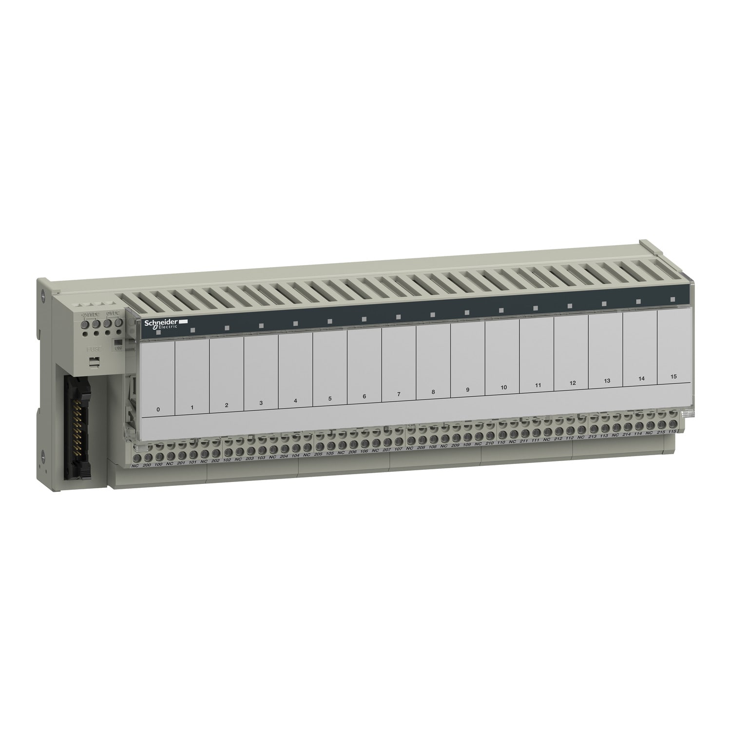 SCHNEIDER ELECTRIC - Sottobase per relè plug-in ABE7 - 16 canali - Relè 12,5 mm
