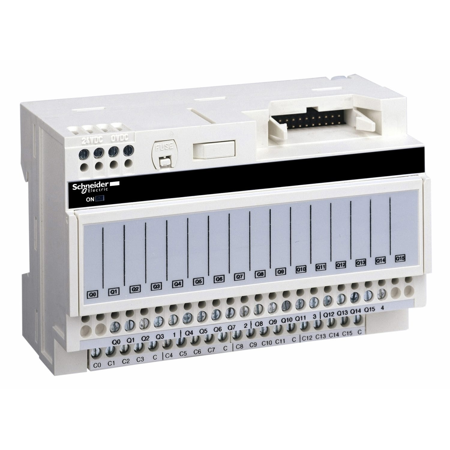 SCHNEIDER ELECTRIC - Sottobase per relè plug-in ABE7 - 16 canali - Relè 5 mm