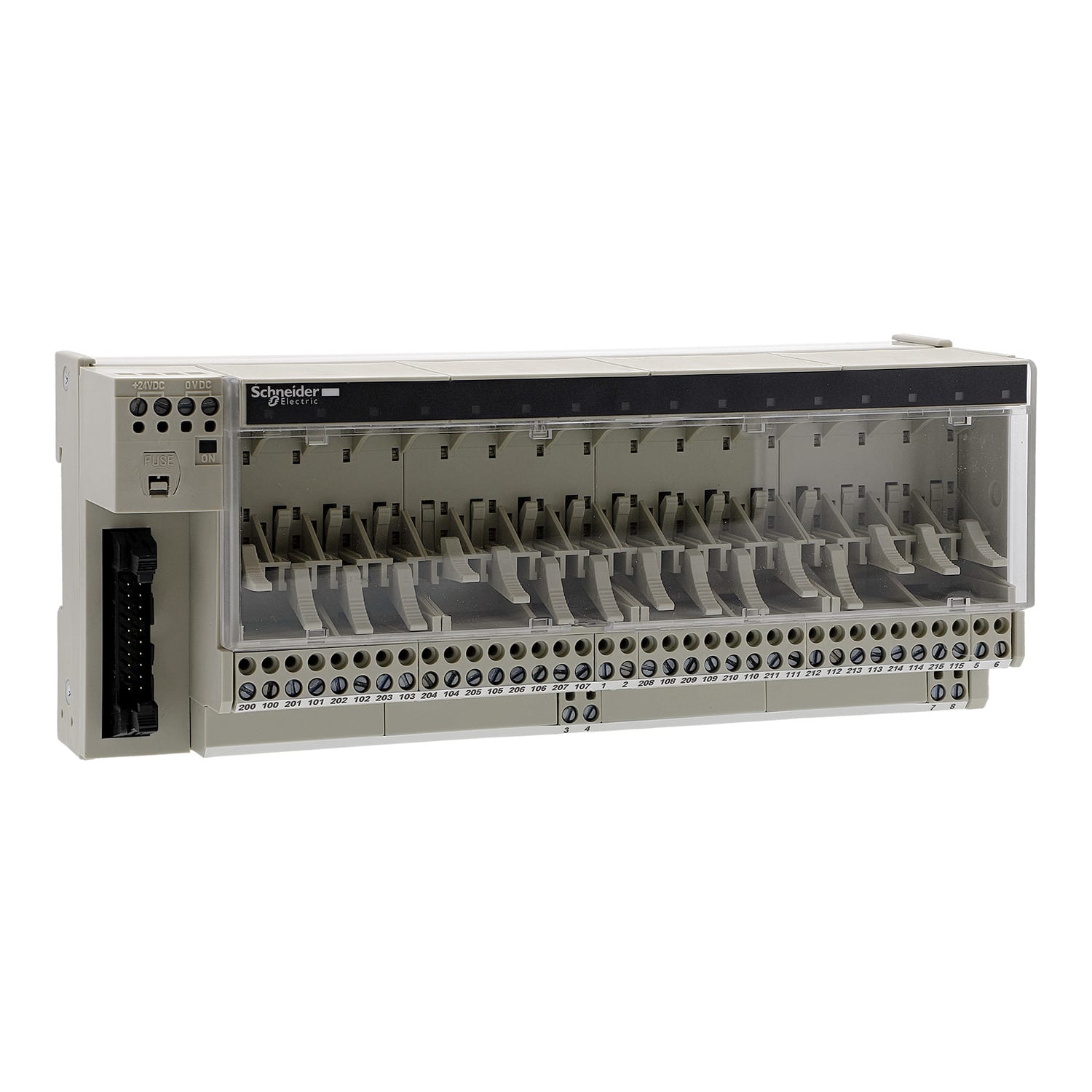 SCHNEIDER ELECTRIC - Sottobase per relè plug-in ABE7 - 16 canali - Relè 10 mm