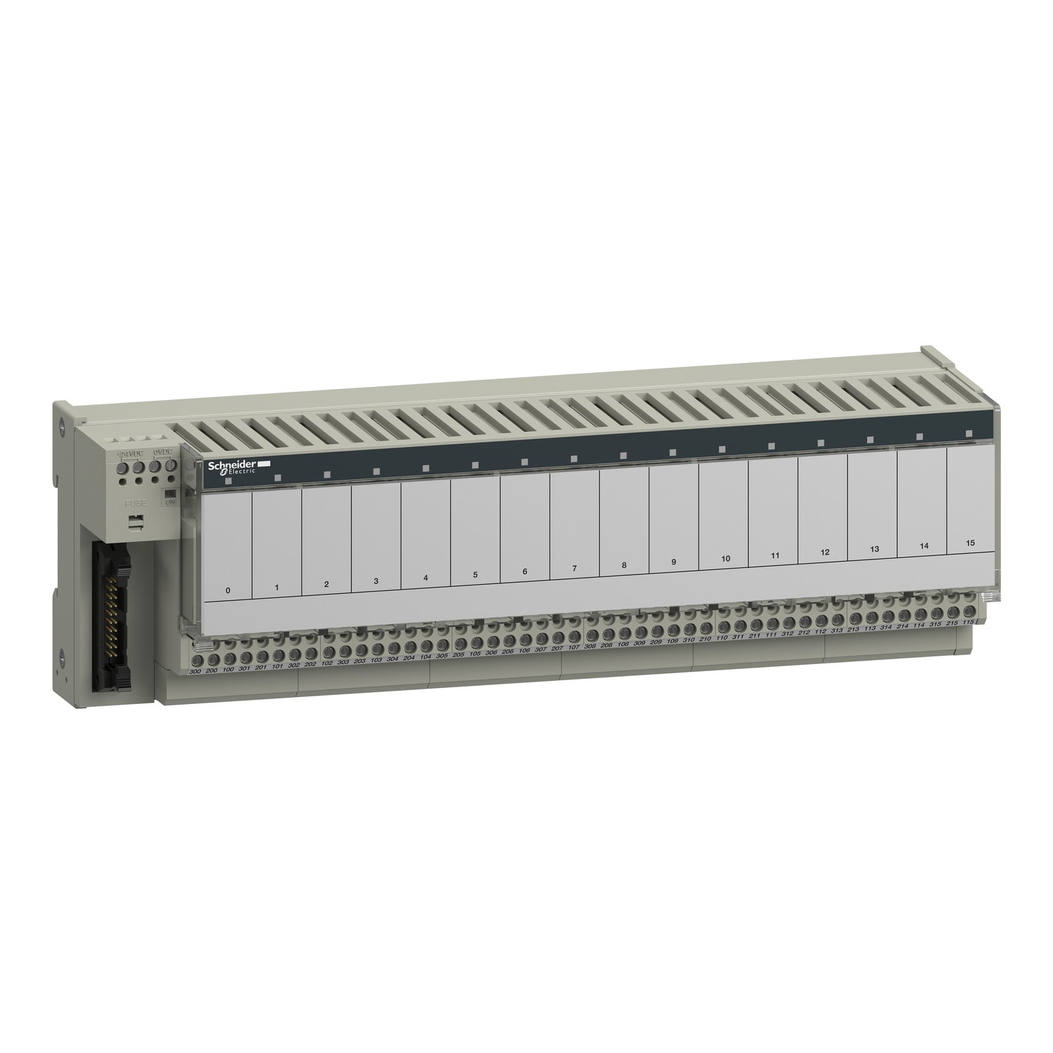 SCHNEIDER ELECTRIC - Sottobase - Relè elettromeccanici saldati ABE7 - 16 canali - Relè 12,5 mm
