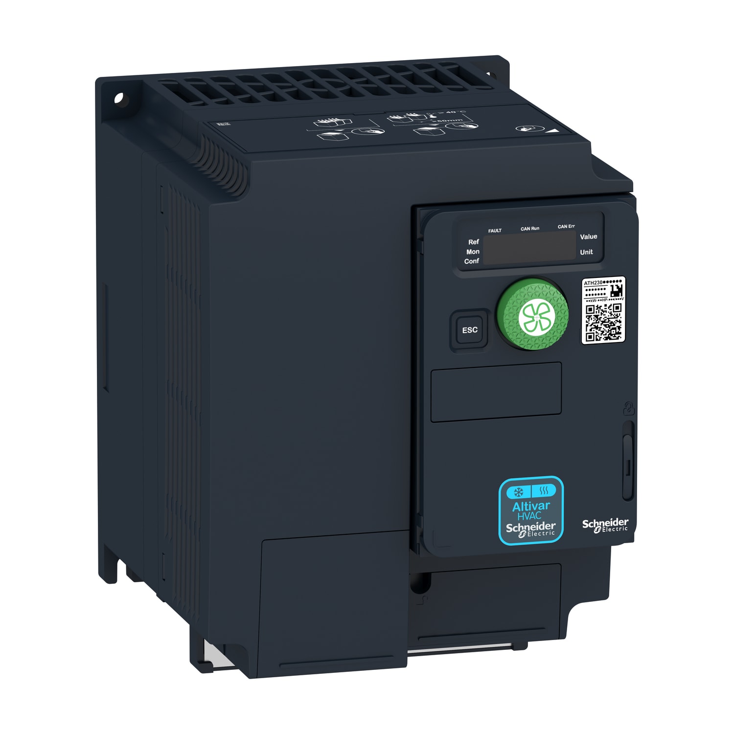 SCHNEIDER ELECTRIC - Variatore di velocità, Altivar HVAC ATH200, ATH230, 4kW, da 380 a 500V, trifase, IP20, con filtro EMC
