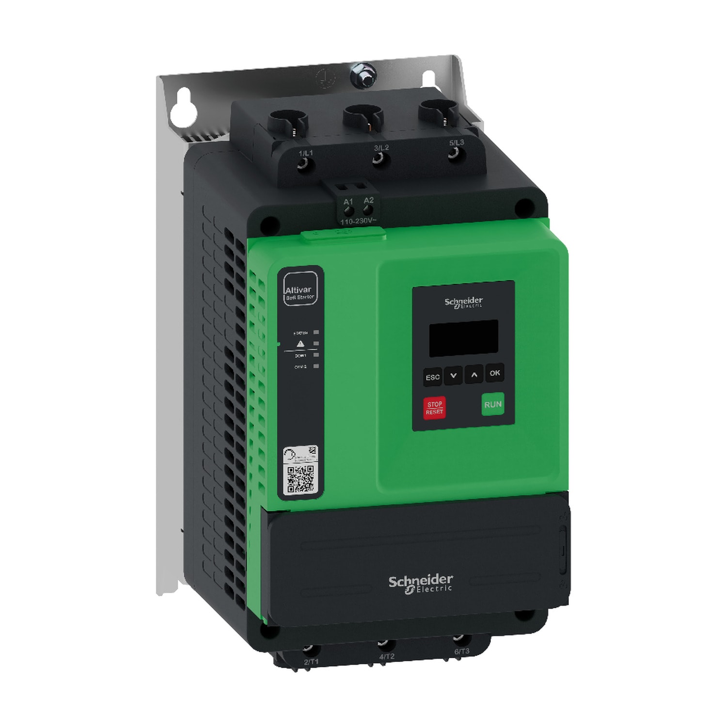 SCHNEIDER ELECTRIC - Avviatore statico Altivar ATS430, 110A, da 208 a 600V CA, alimentazione di controllo da 110 a 230V CA