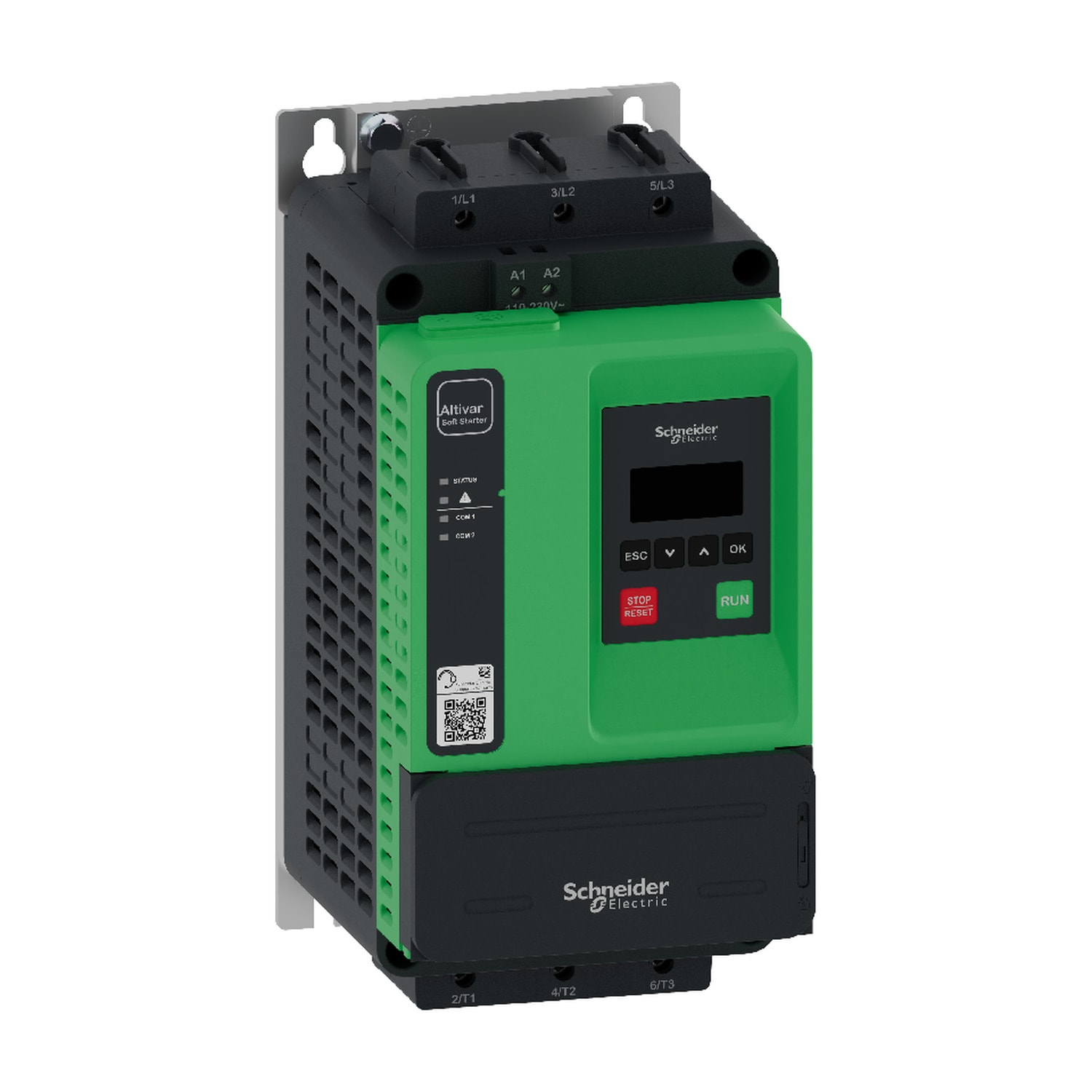 SCHNEIDER ELECTRIC - Avviatore statico Altivar ATS430, 17A, da 208 a 600V CA, alimentazione di controllo da 110 a 230V CA