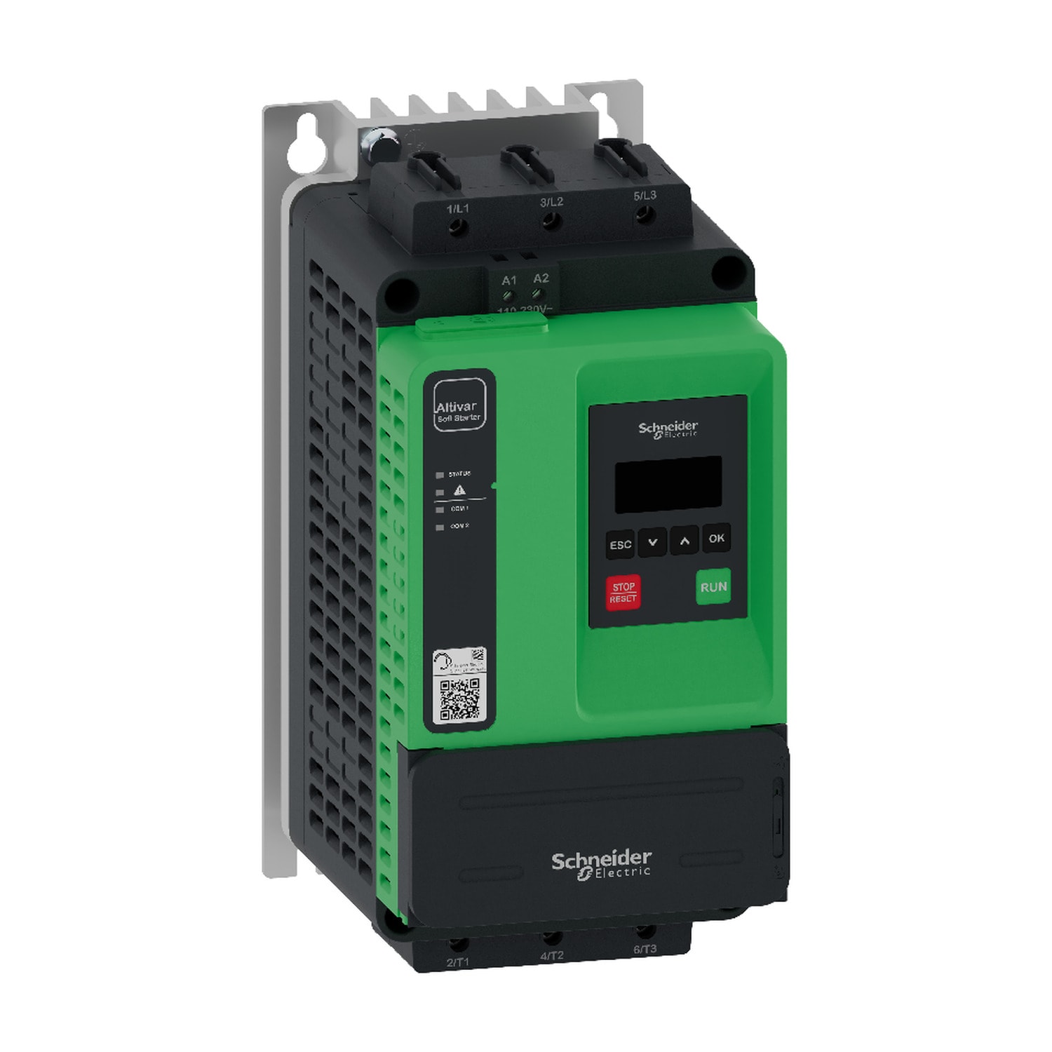 SCHNEIDER ELECTRIC - Avviatore statico Altivar ATS430, 47A, da 208 a 600V CA, alimentazione di controllo da 110 a 230V CA
