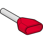 SCHNEIDER ELECTRIC - Collegamenti, Linergy, Linergy, INSULATED DOUBLE CABLE END MEDIUM SIZE 1 MM² RED - [prezzo per 1000 pz]