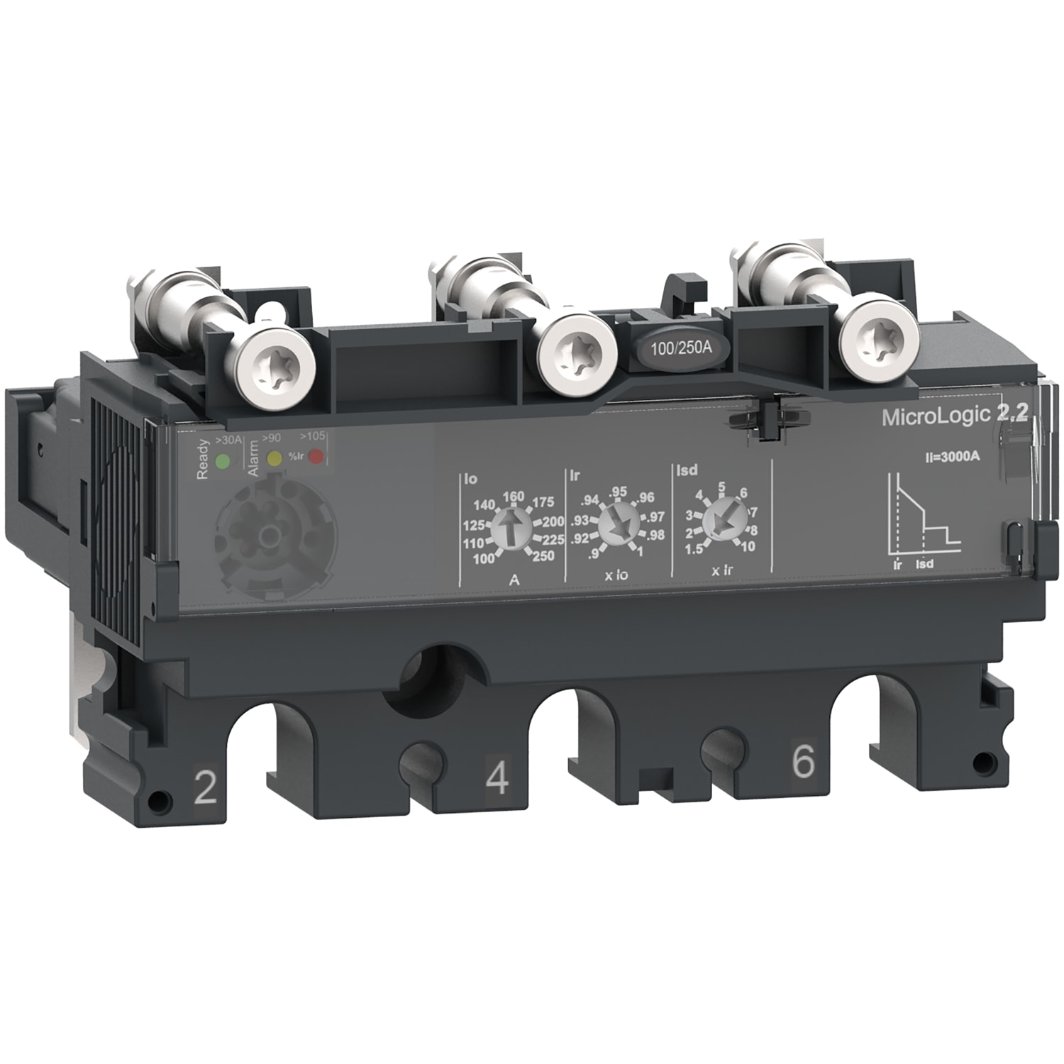 SCHNEIDER ELECTRIC - Sganciatore MicroLogic 2.2, ComPacT NSX100/160/250, 3 poli, protezioni elettroniche di base, valore nominale 100A