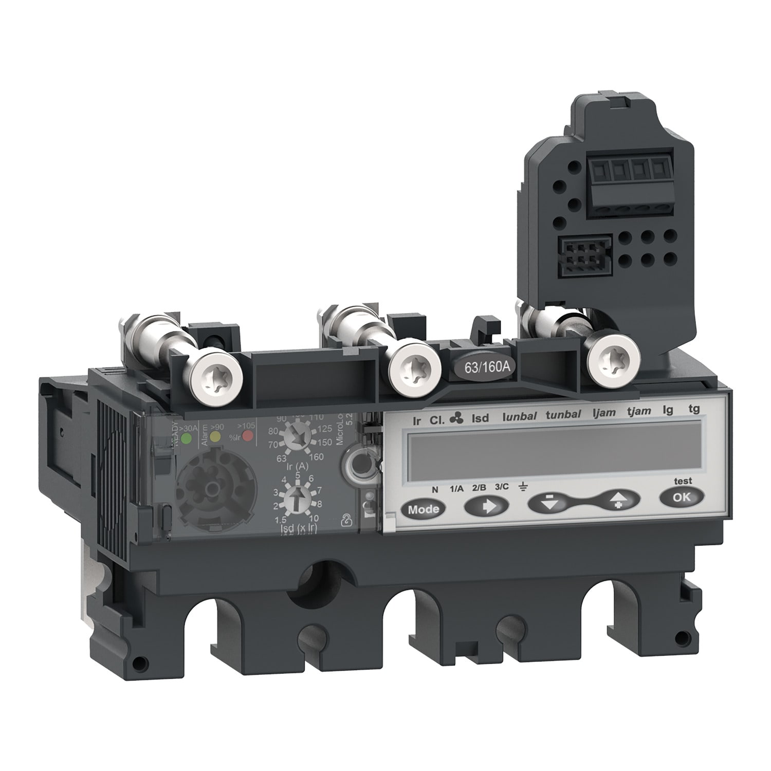 SCHNEIDER ELECTRIC - Sganciatore MicroLogic 5.2E, ComPacT NSX160/250, 3 poli, protezioni elettroniche di base, misuratore di energia, valore nominale 160A