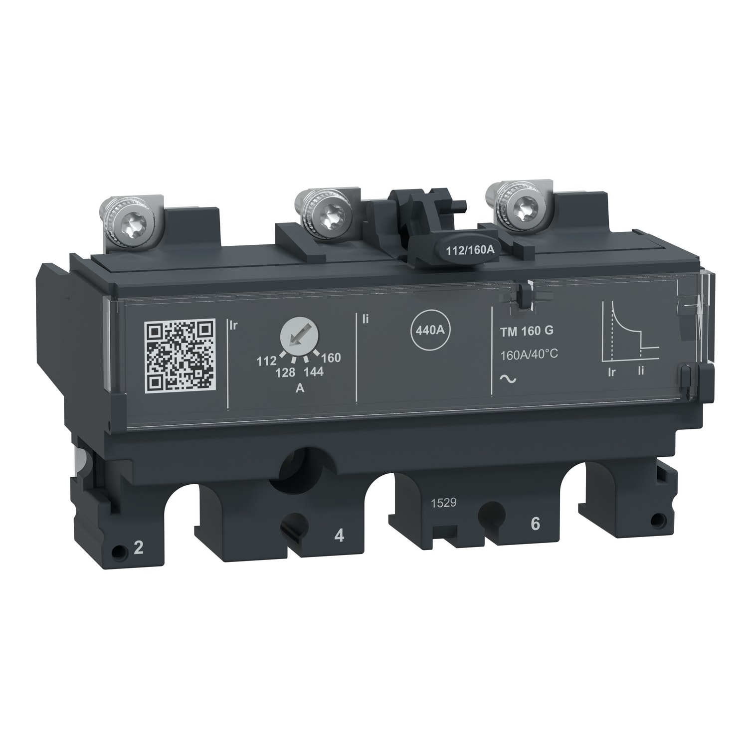SCHNEIDER ELECTRIC - Sganciatore TM160G, ComPacT NSX160/250, 3 poli, protezioni magnetotermiche, protezione generatore, valore nominale 160A