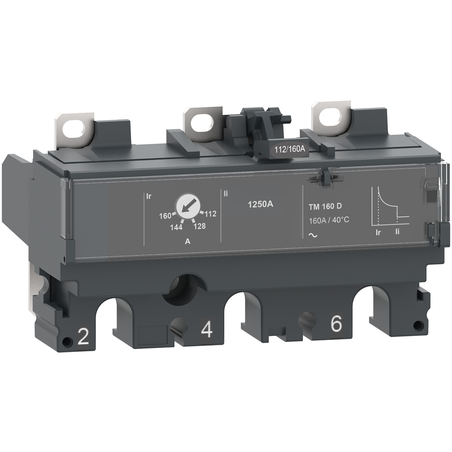 SCHNEIDER ELECTRIC - Sganciatore TM160D, ComPacT NSX160, 3 poli, protezioni magnetotermiche, valore nominale 160A
