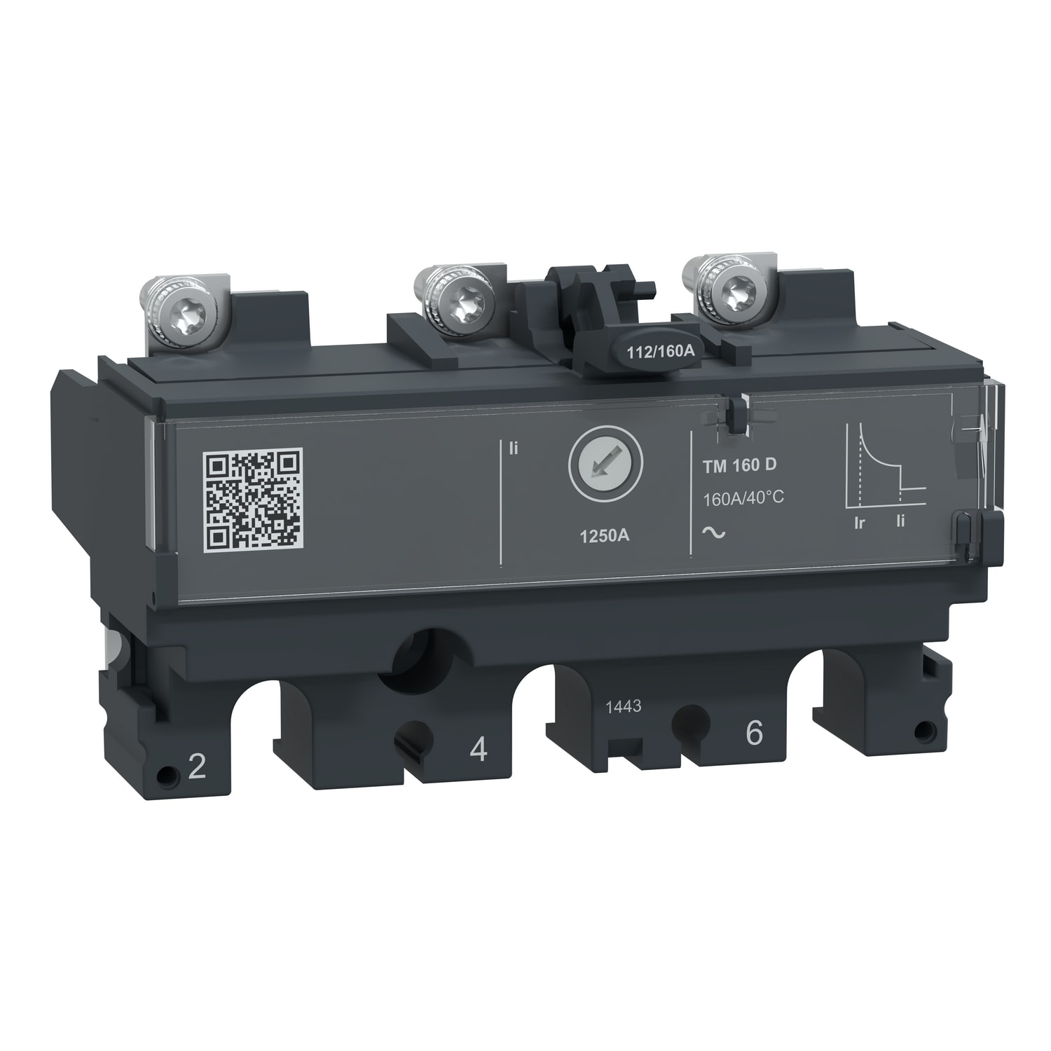 SCHNEIDER ELECTRIC - Sganciatore TM160DC, ComPacT NSX160 DC, 3 poli, protezioni magnetotermiche, valore nominale 160A
