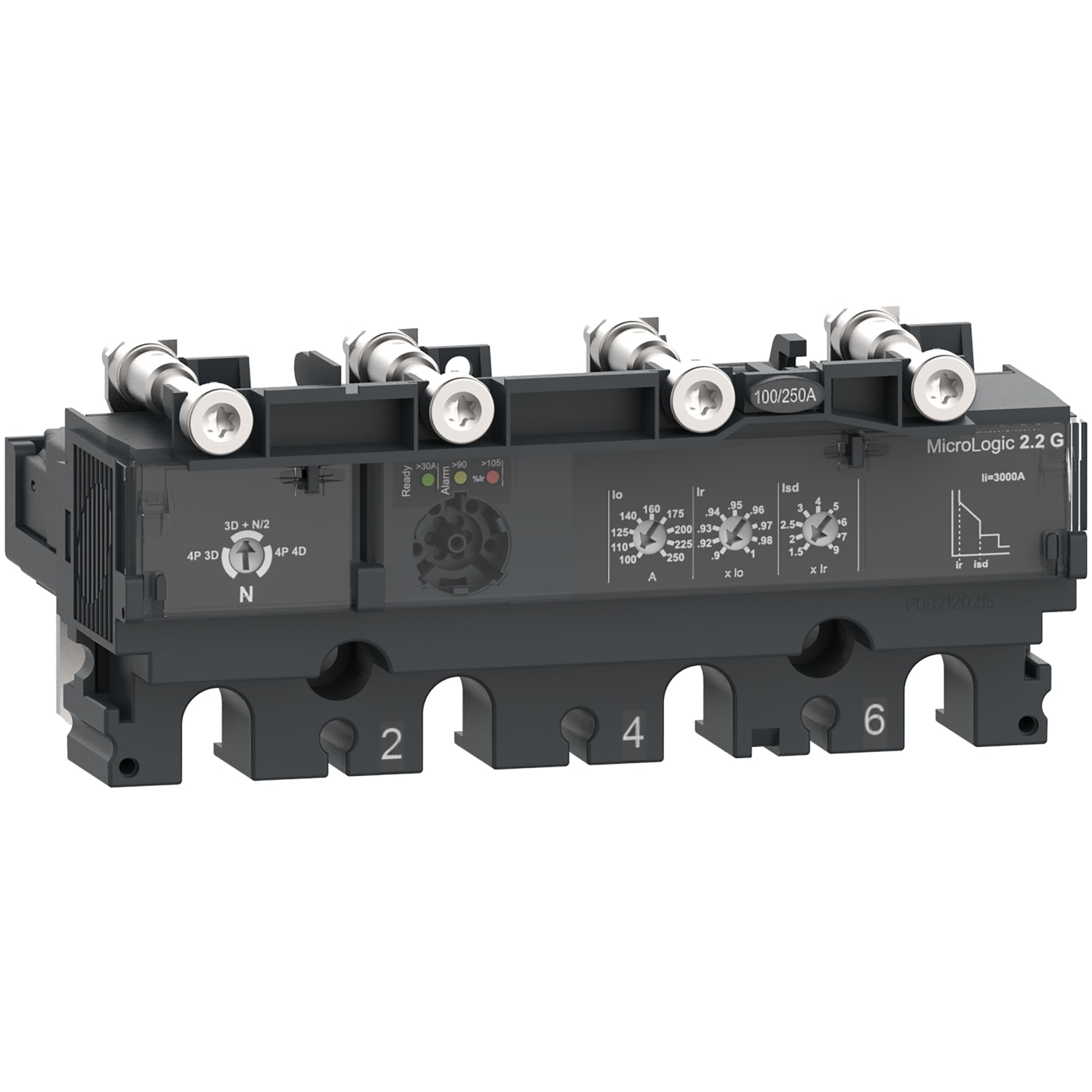 SCHNEIDER ELECTRIC - Sganciatore MicroLogic 2.2G, ComPacT NSX160/250, 4 poli, protezioni elettroniche di base, protezione del generatore, valore nominale 160A