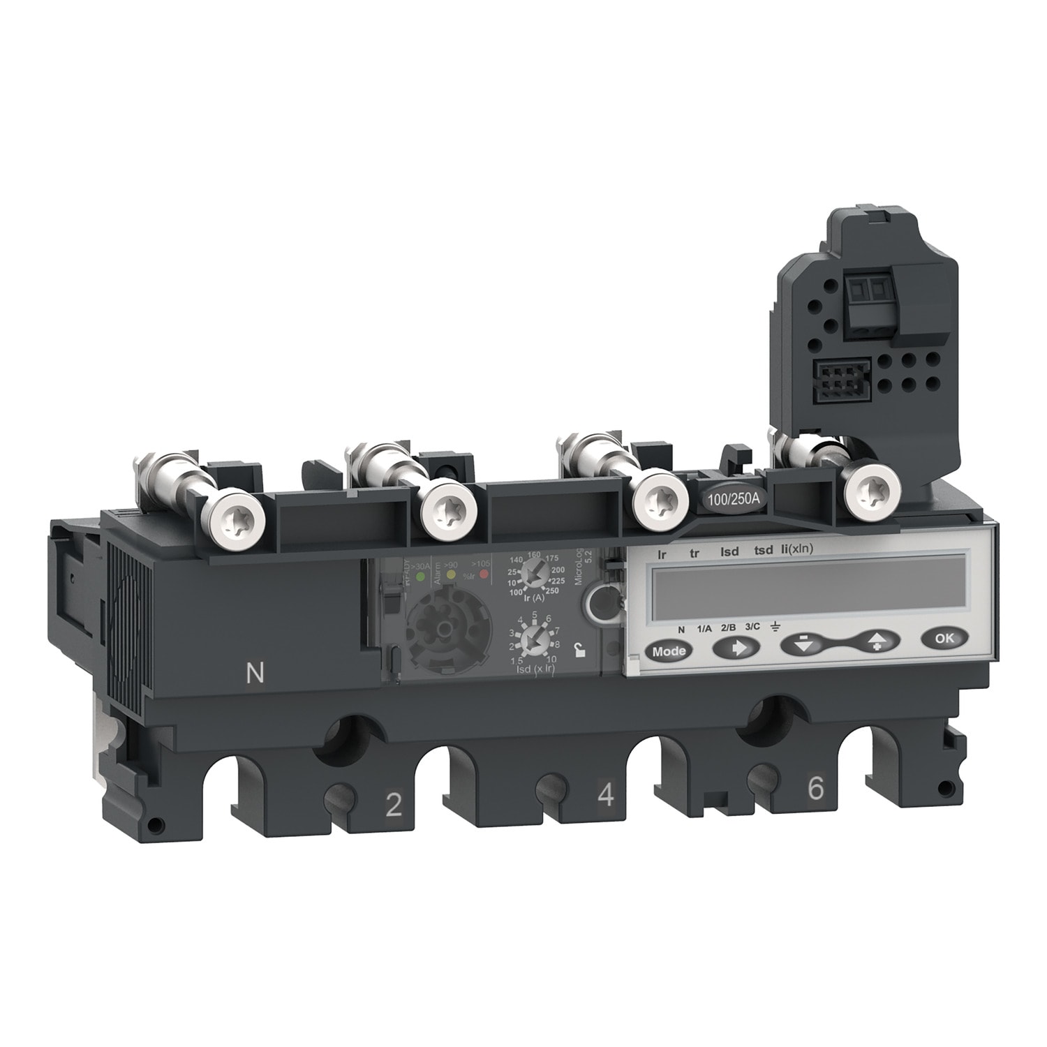 SCHNEIDER ELECTRIC - Sganciatore MicroLogic 5.2E, ComPacT NSX160/250, 4 poli, protezioni elettroniche di base, misuratore di energia, valore nominale 160A