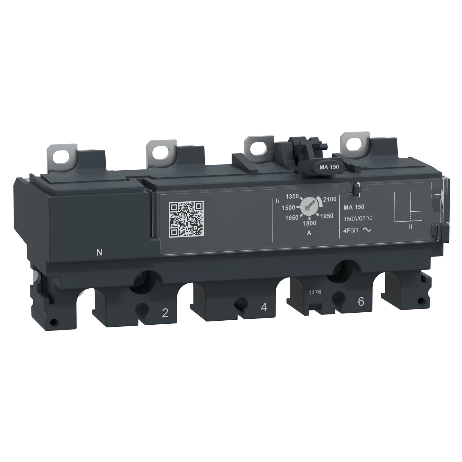 SCHNEIDER ELECTRIC - Sganciatore MA150, ComPacT NSX160/250, 4 poli 3D (neutro non protetto), magnetica, protezione motore, valore nominale 150A