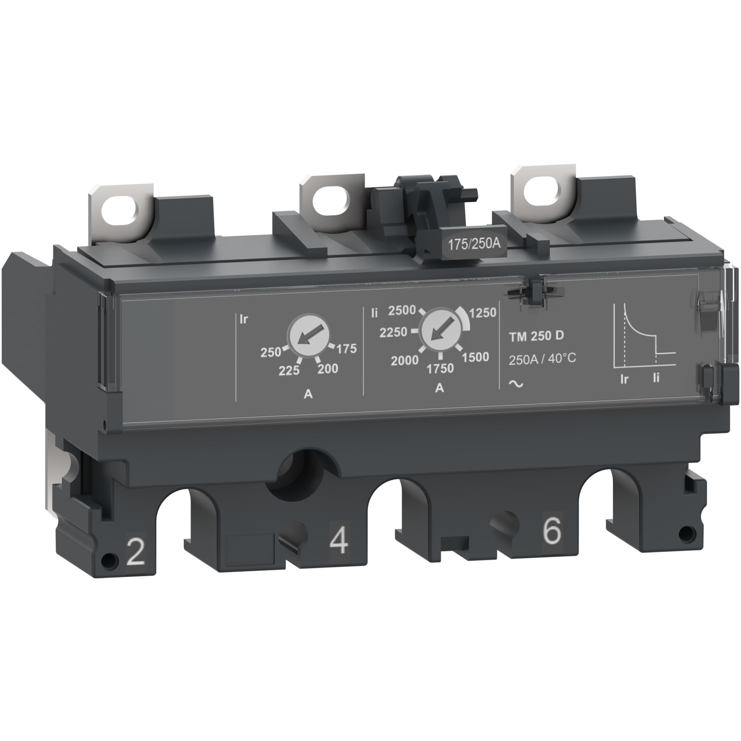 SCHNEIDER ELECTRIC - Sganciatore TM200D, ComPacT NSX250, 3 poli, protezioni magnetotermiche, valore nominale 200A