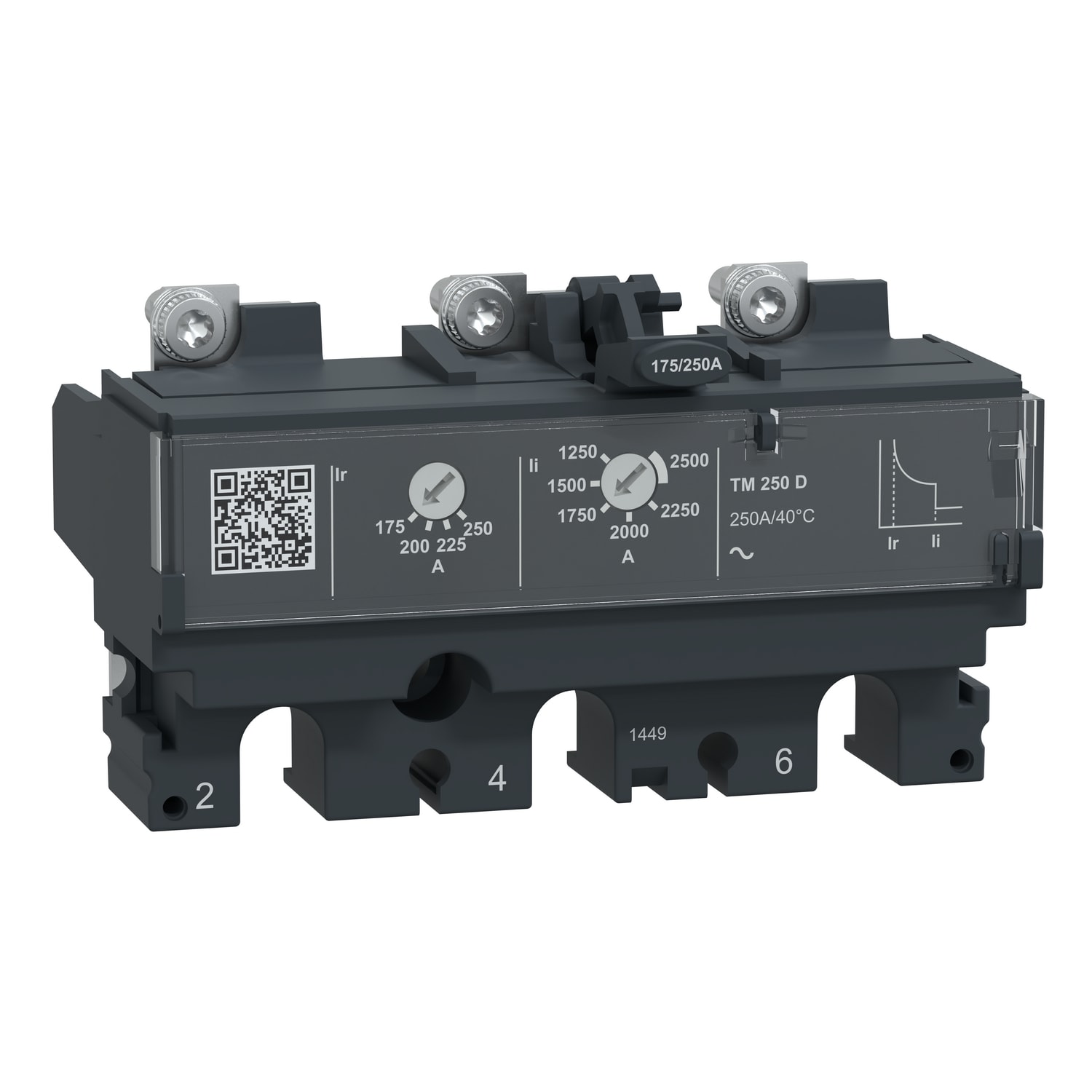 SCHNEIDER ELECTRIC - Sganciatore TM250D, ComPacT NSX250, 3 poli, protezioni magnetotermiche, valore nominale 250A