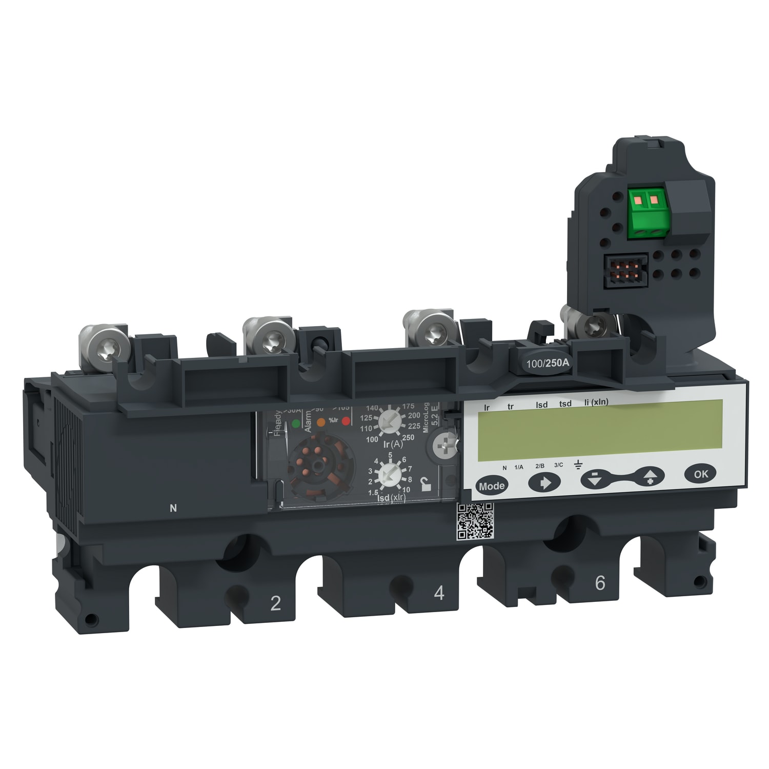 SCHNEIDER ELECTRIC - Sganciatore MicroLogic 5.2E, ComPacT NSX250, 4 poli, protezioni elettroniche di base, misuratore di energia, valore nominale 250A