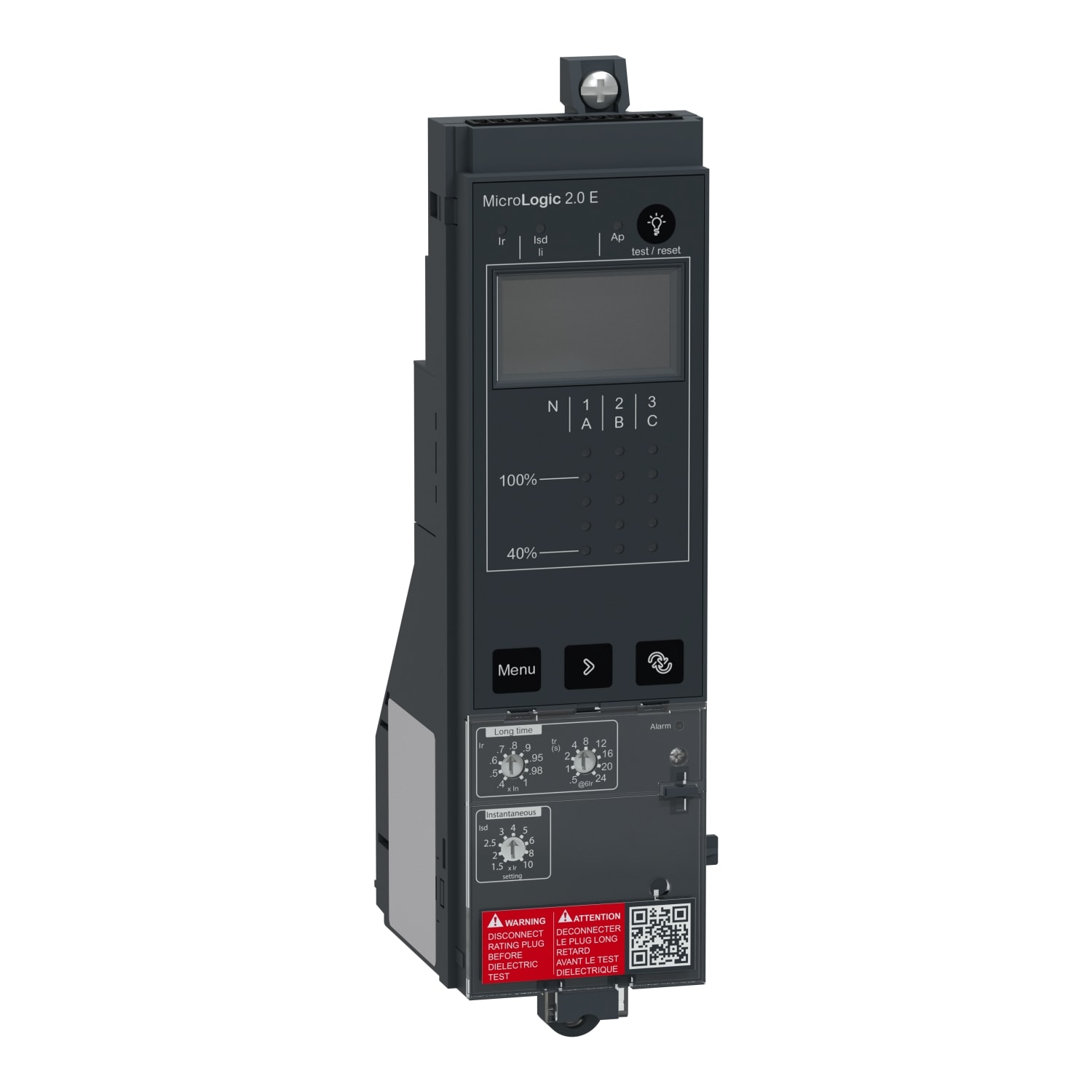 SCHNEIDER ELECTRIC - sganciatore MicroLogic 2.0E, ComPacT da NS630b a NS3200 fisso e a funzionamento manuale, protezioni di base