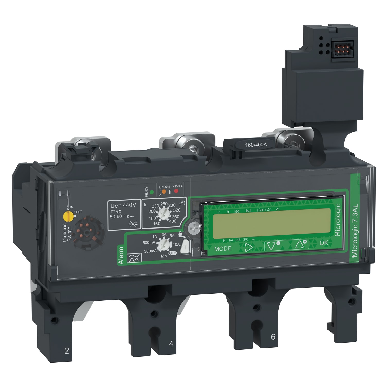 SCHNEIDER ELECTRIC - Sganciatore MicroLogic Vigi 7.3E AL, ComPacT NSX 400/630, 3P, protezioni di base, allarme differenziale, misuratore di energia, 400A