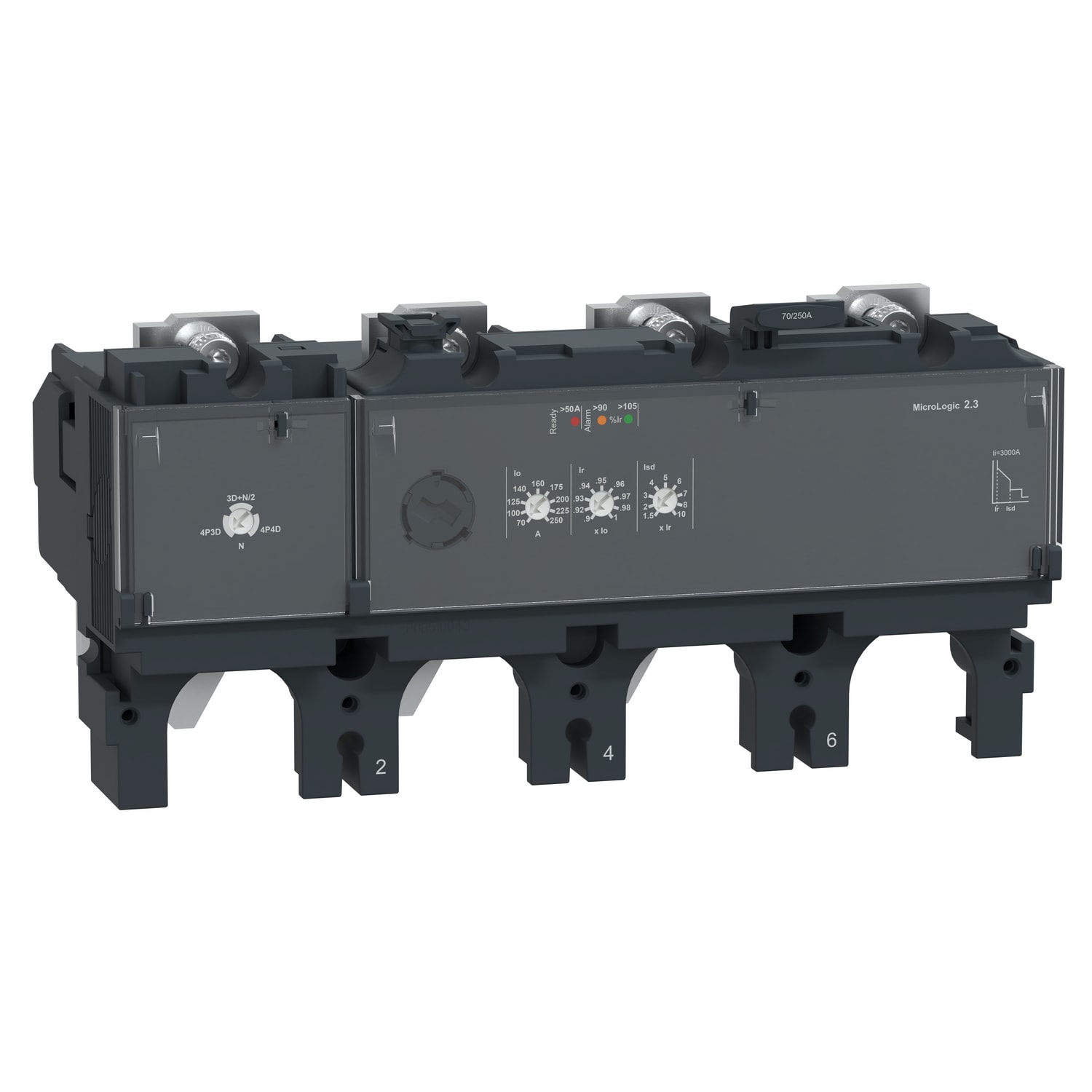 SCHNEIDER ELECTRIC - Sganciatore MicroLogic 2.3, ComPacT NSX400/630, 4 poli, protezioni elettroniche di base, valore nominale 250A