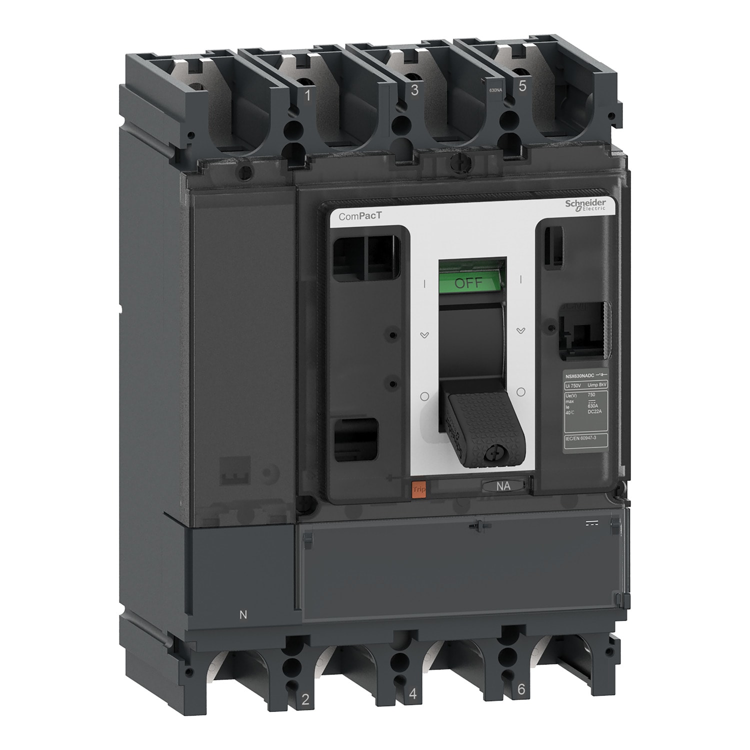 SCHNEIDER ELECTRIC - Sezionatore, ComPacT NSX400NA DC, 4 poli, corrente termica Ith 400A