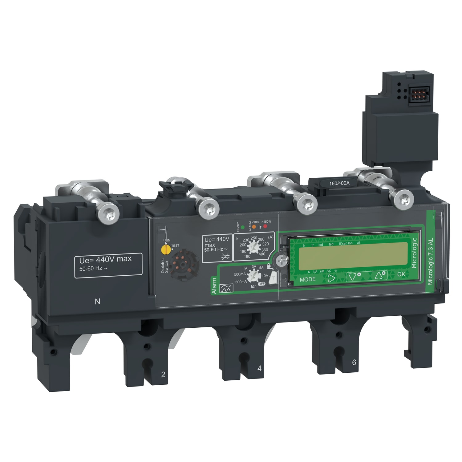 SCHNEIDER ELECTRIC - Sganciatore MicroLogic Vigi 7.3E AL, ComPacT NSX 400/630, 4P, protezioni di base, allarme differenziale, misuratore di energia, 400A