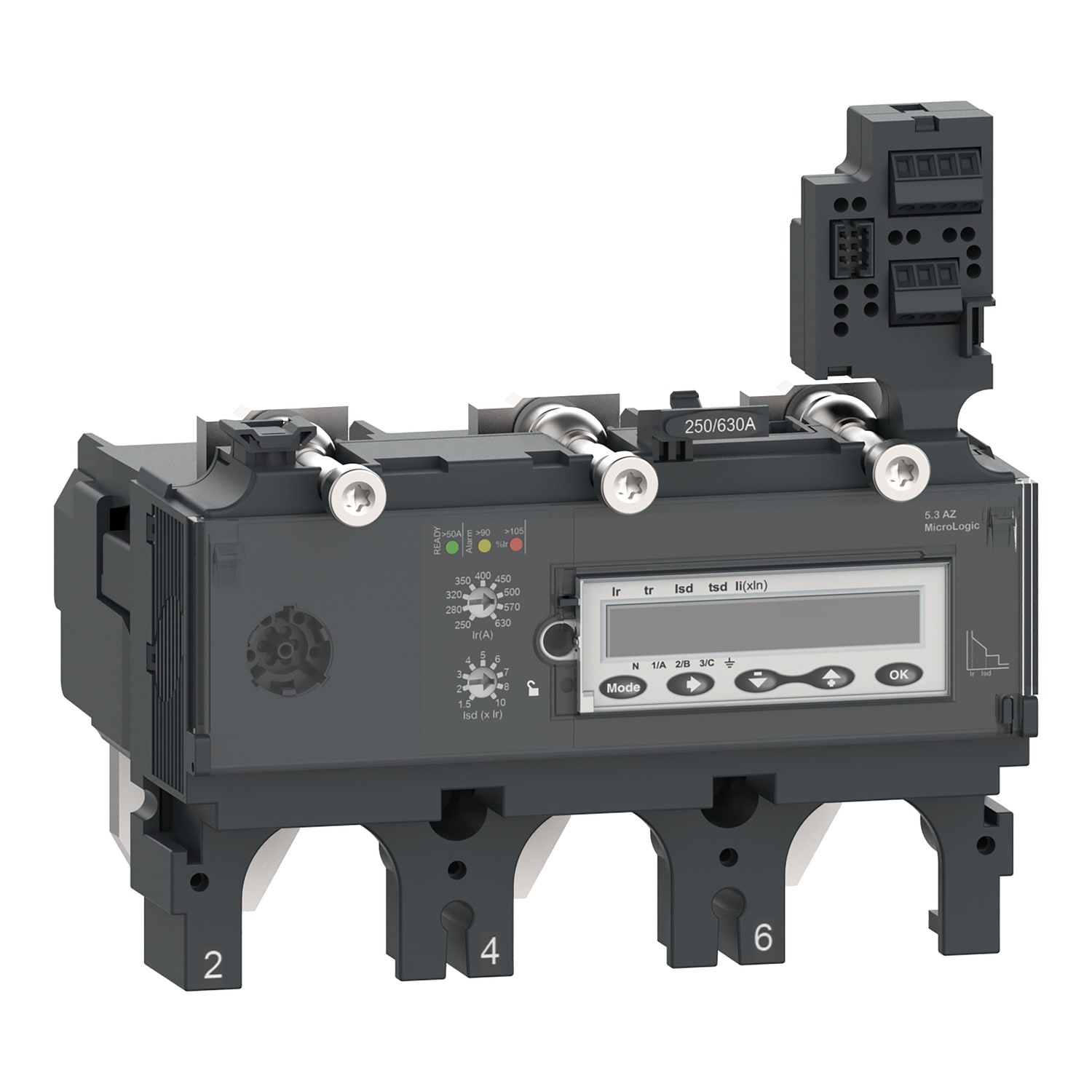 SCHNEIDER ELECTRIC - Sganciatore MicroLogic 5.3AZ, ComPacT NSX630, 3 poli, protezioni elettroniche di base, applicazioni speciali, valore nominale 630A