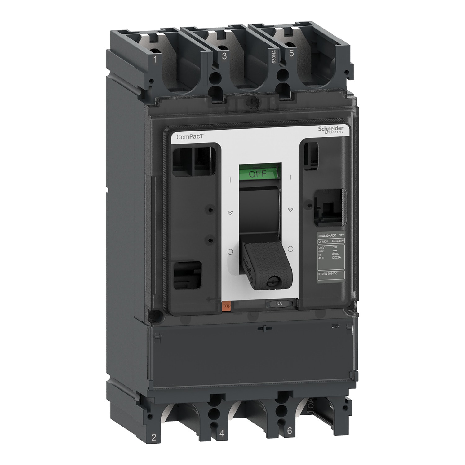 SCHNEIDER ELECTRIC - Sezionatore, ComPacT NSX630NA DC, 3 poli, corrente termica Ith 630A