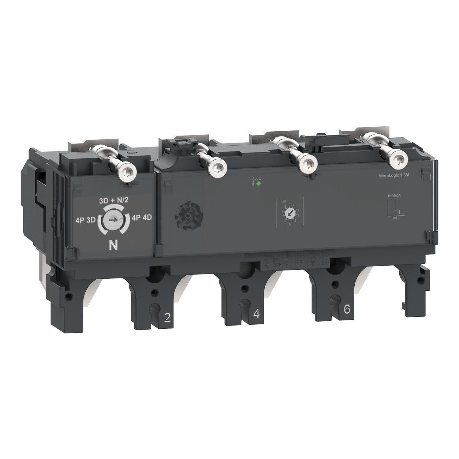 SCHNEIDER ELECTRIC - Sganciatore MicroLogic 1.3M, ComPacT NSX 630, 4 poli 3 D, protezione elettromagnetica, protezione motore, 500A