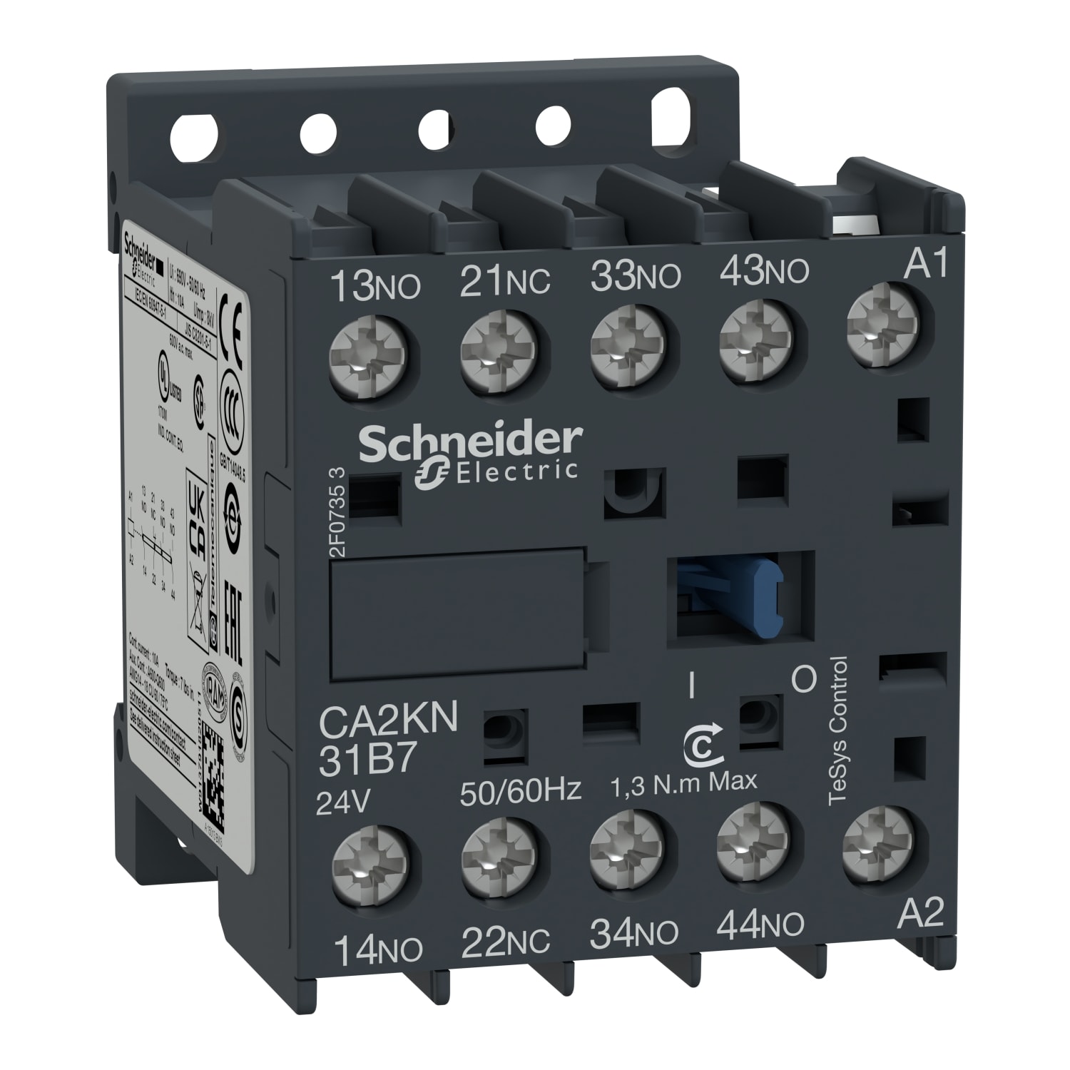 SCHNEIDER ELECTRIC - Contattore ausiliario TeSys CA2K - 3 NO + 1 NC - - 10 A - 48 V CA