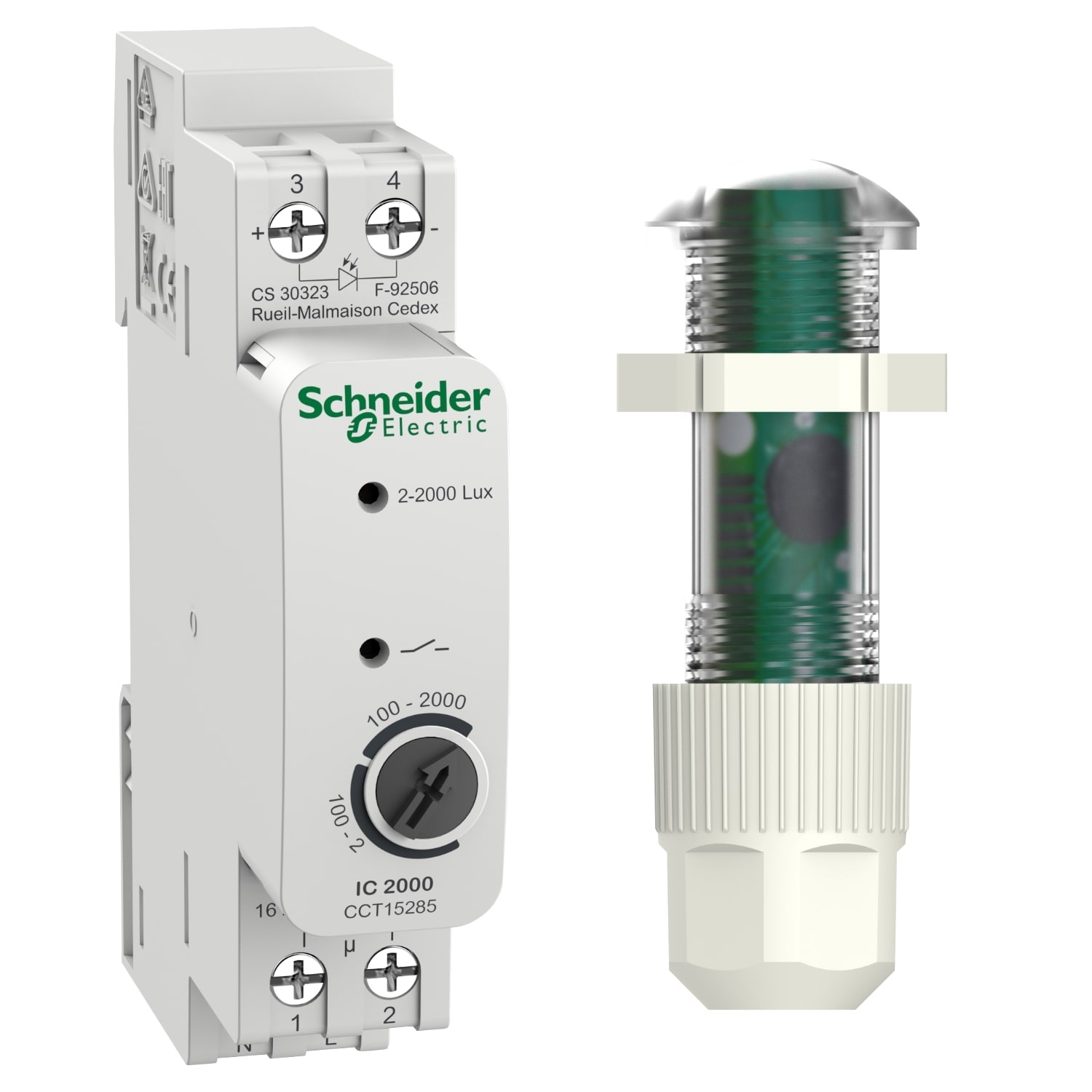 SCHNEIDER ELECTRIC - Interruttore crepuscolare Acti 9 IC2000 per interni (2 - 2000 lux)