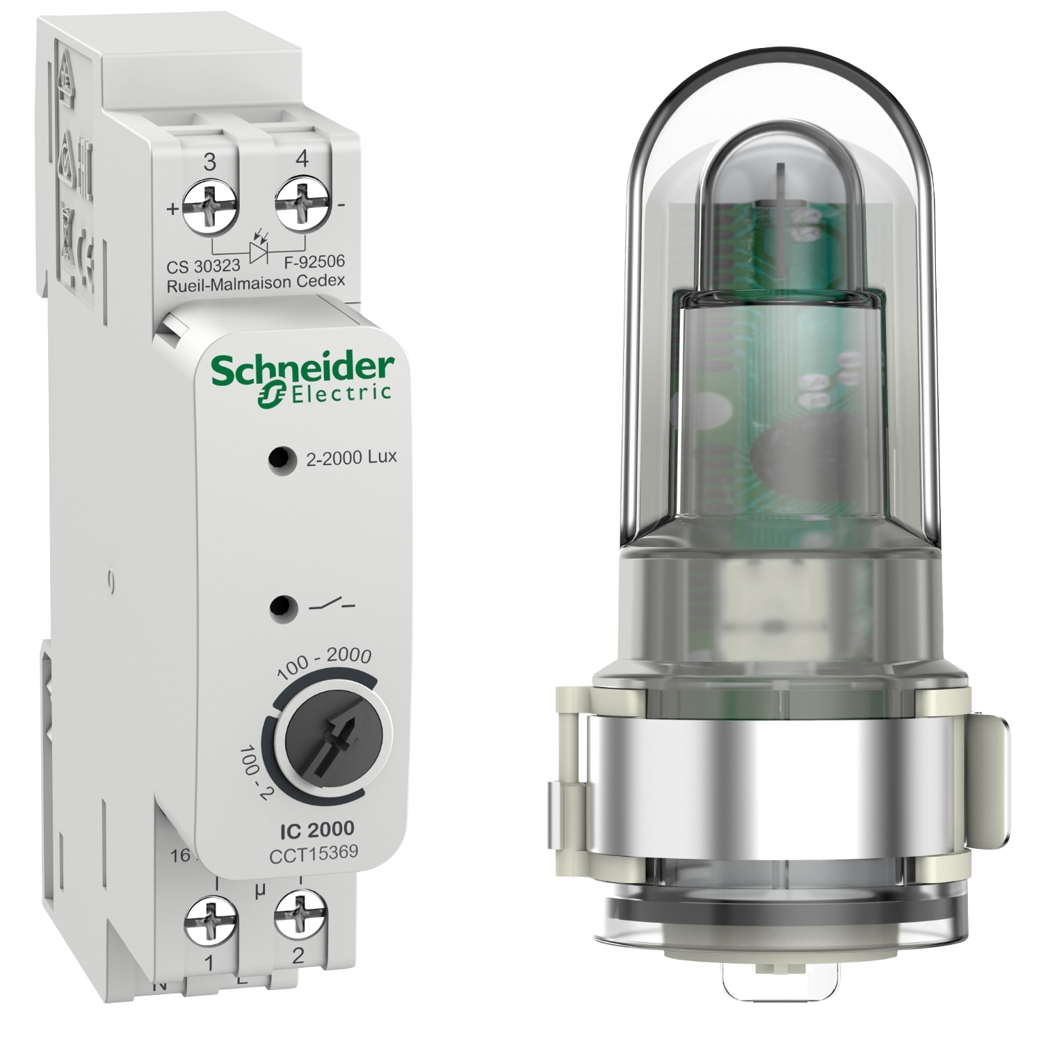 SCHNEIDER ELECTRIC - Interruttore crepuscolare Acti 9 IC2000 per esterni (2 - 2000 lux)