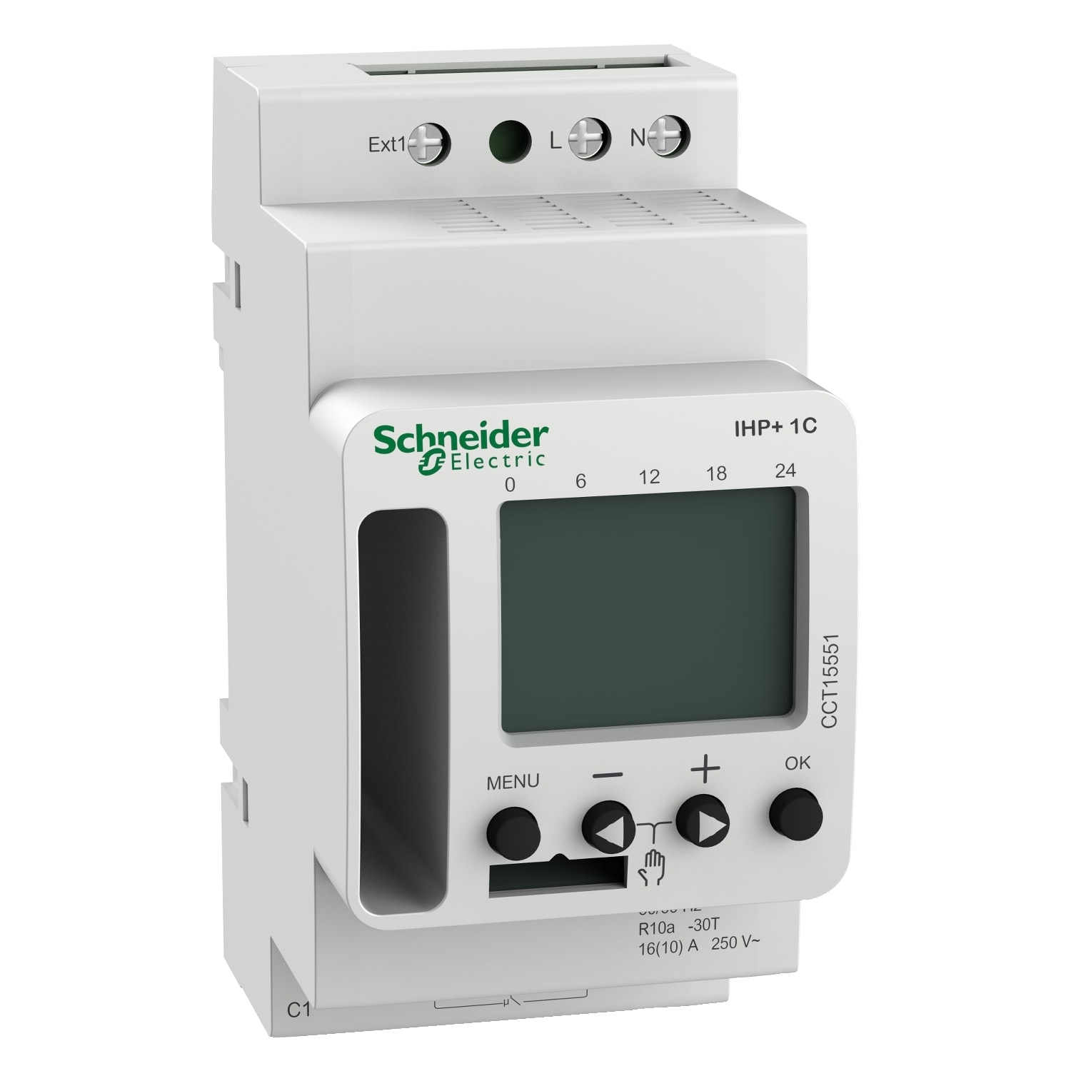 SCHNEIDER ELECTRIC - Interruttore orario programmabile SMARTw Acti 9 IHP + 1C (24h / 7d)