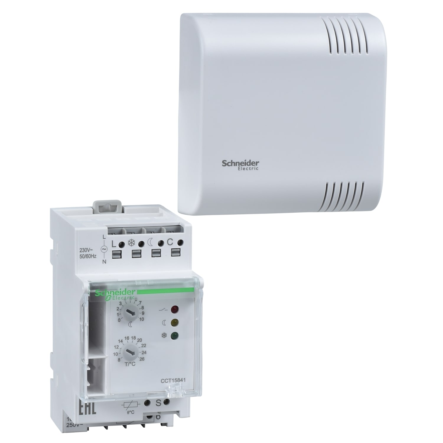 SCHNEIDER ELECTRIC - TH4 termostato - 1 zona – con sonda temperatura ambiente integrata