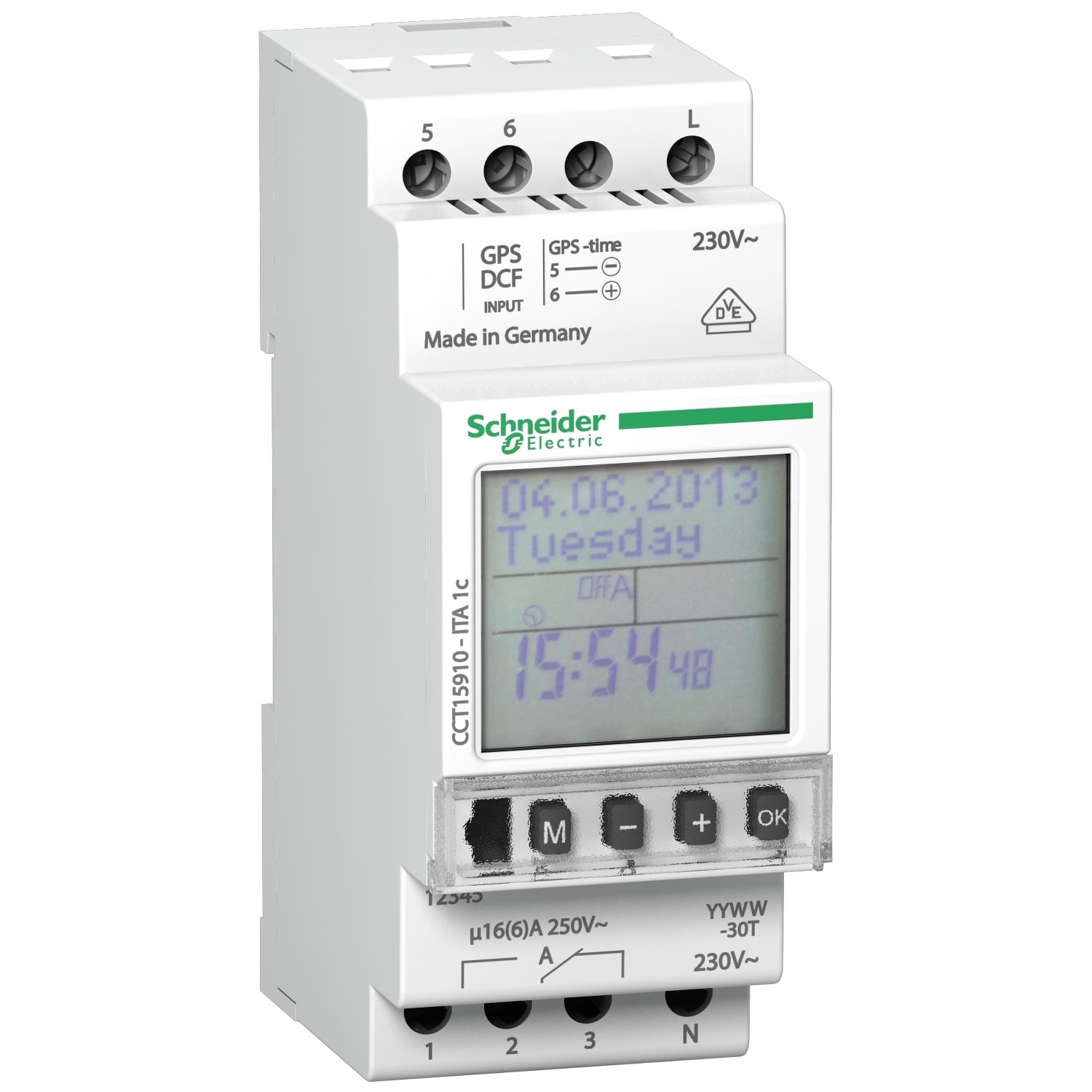 SCHNEIDER ELECTRIC - Interruttore orario ITA, 1 canale, 24h+7giorni+1anno