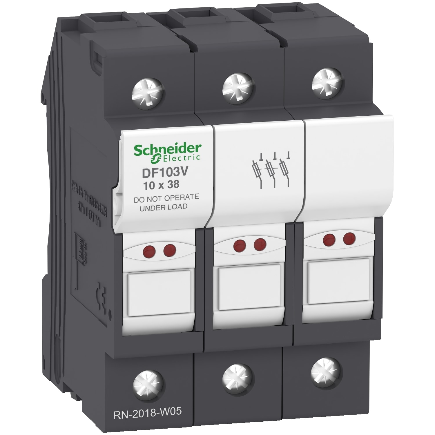 SCHNEIDER ELECTRIC - Portafusibile TeSys DF 32A - fusibile 10x38 3P con LED