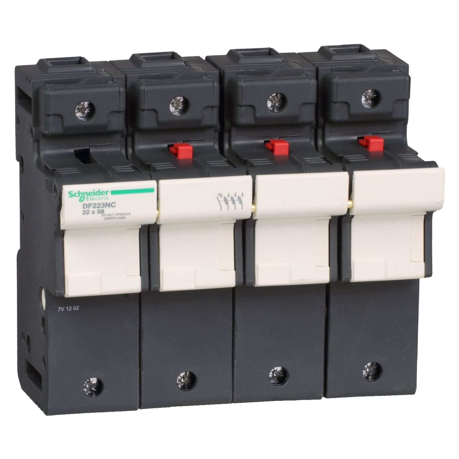 SCHNEIDER ELECTRIC - Portafusibile TeSys DF 125A - fusibile 22x58 3P+N