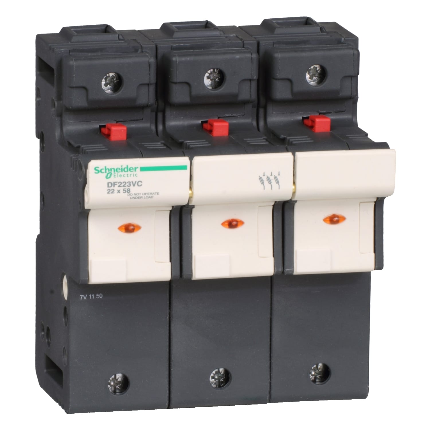 SCHNEIDER ELECTRIC - Portafusibile TeSys DF 125A - fusibile 22x58 3P con LED