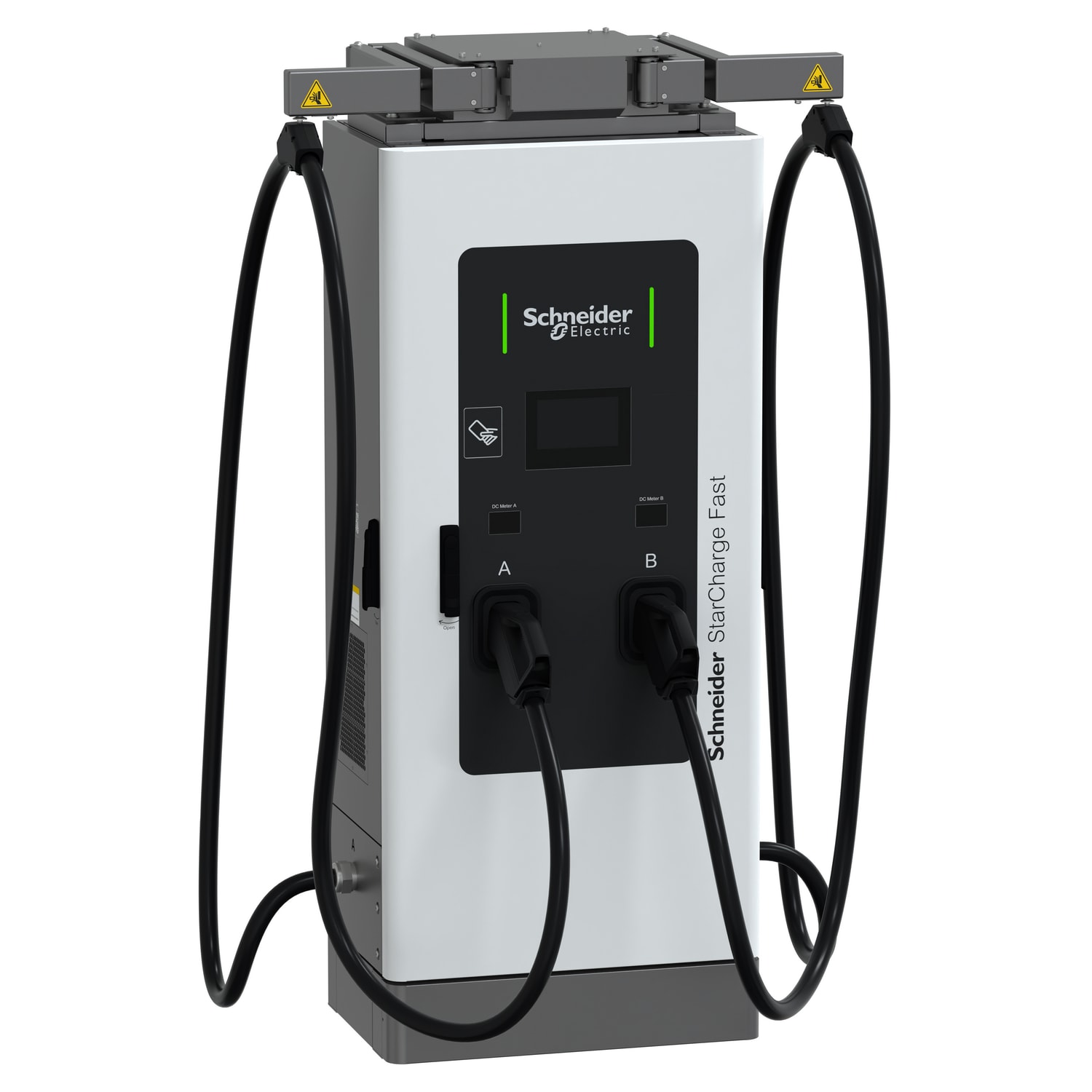 SCHNEIDER ELECTRIC - Stazione di ricarica rapida, Schneider StarCharge Fast 60, 60 kW, 2xCCS2, cavo da 3,6 m, gestione cavi