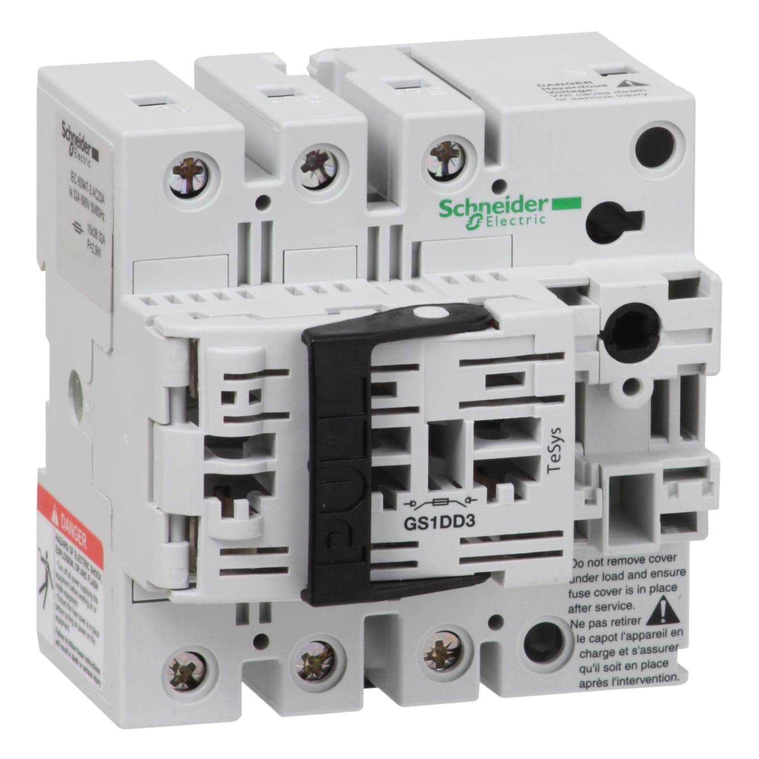 SCHNEIDER ELECTRIC - Interruttore Sezionatore con fusibile, TeSys, GS, 3 poli - NFC - 32 A