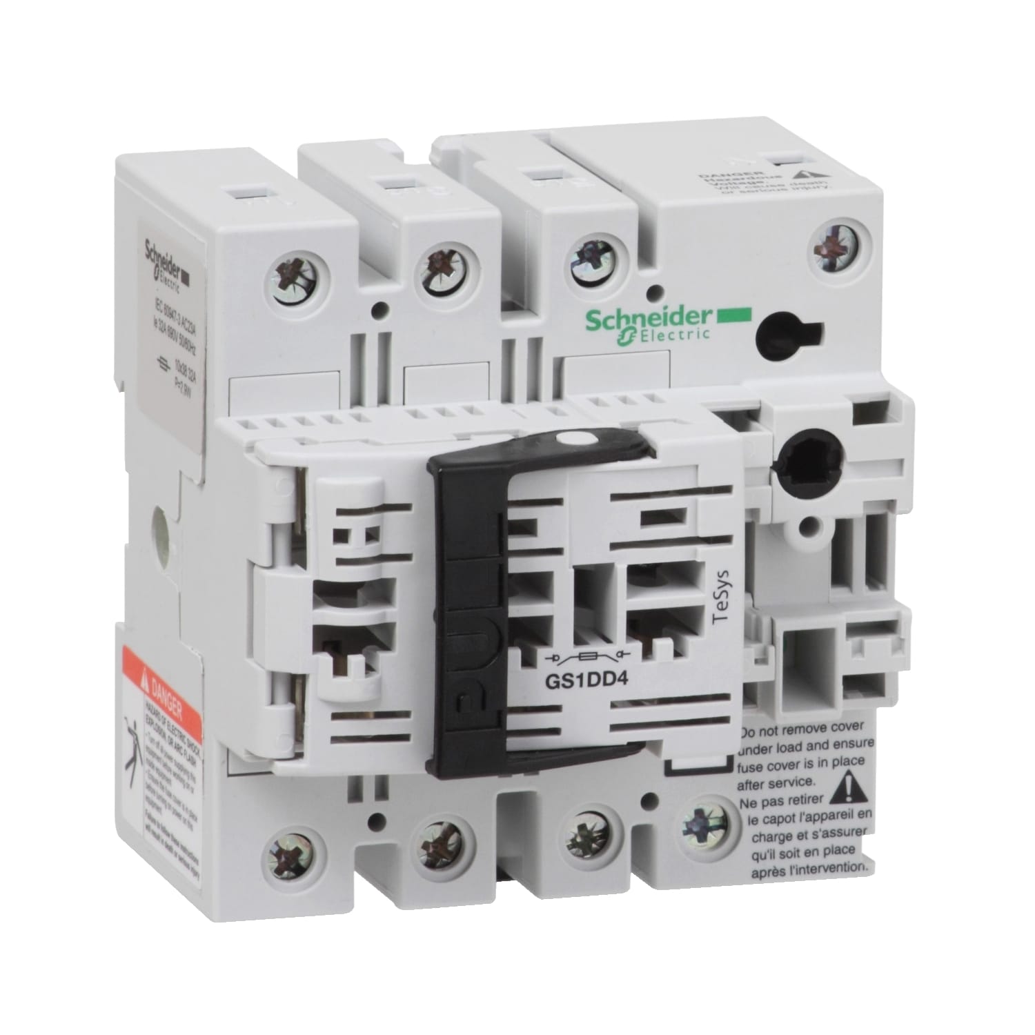 SCHNEIDER ELECTRIC - Interruttore Sezionatore con fusibile, TeSys, GS, 3 poli+ N3 F - NFC - 32 A