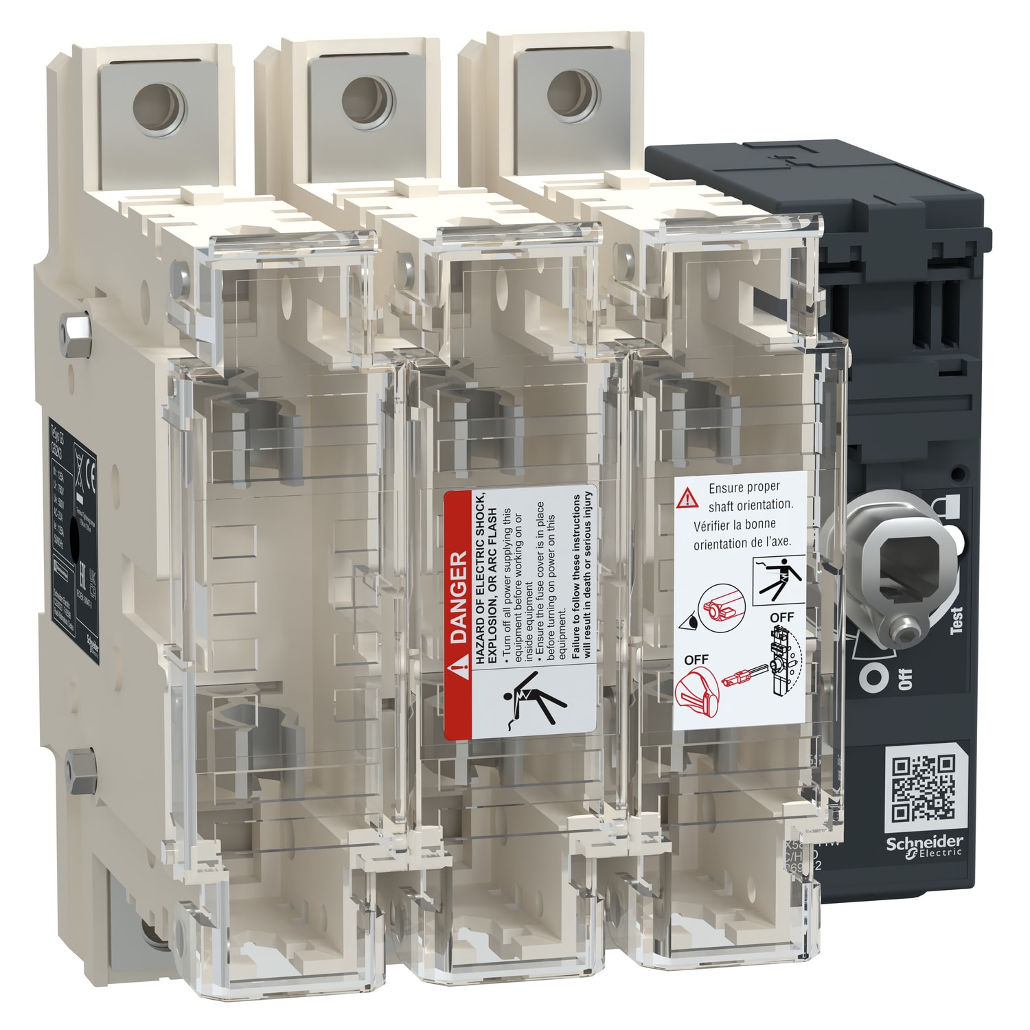 SCHNEIDER ELECTRIC - Interruttore Sezionatore con fusibile, TeSys, GS2K, 3 poli - 125A - DIN 22 x 58 mm
